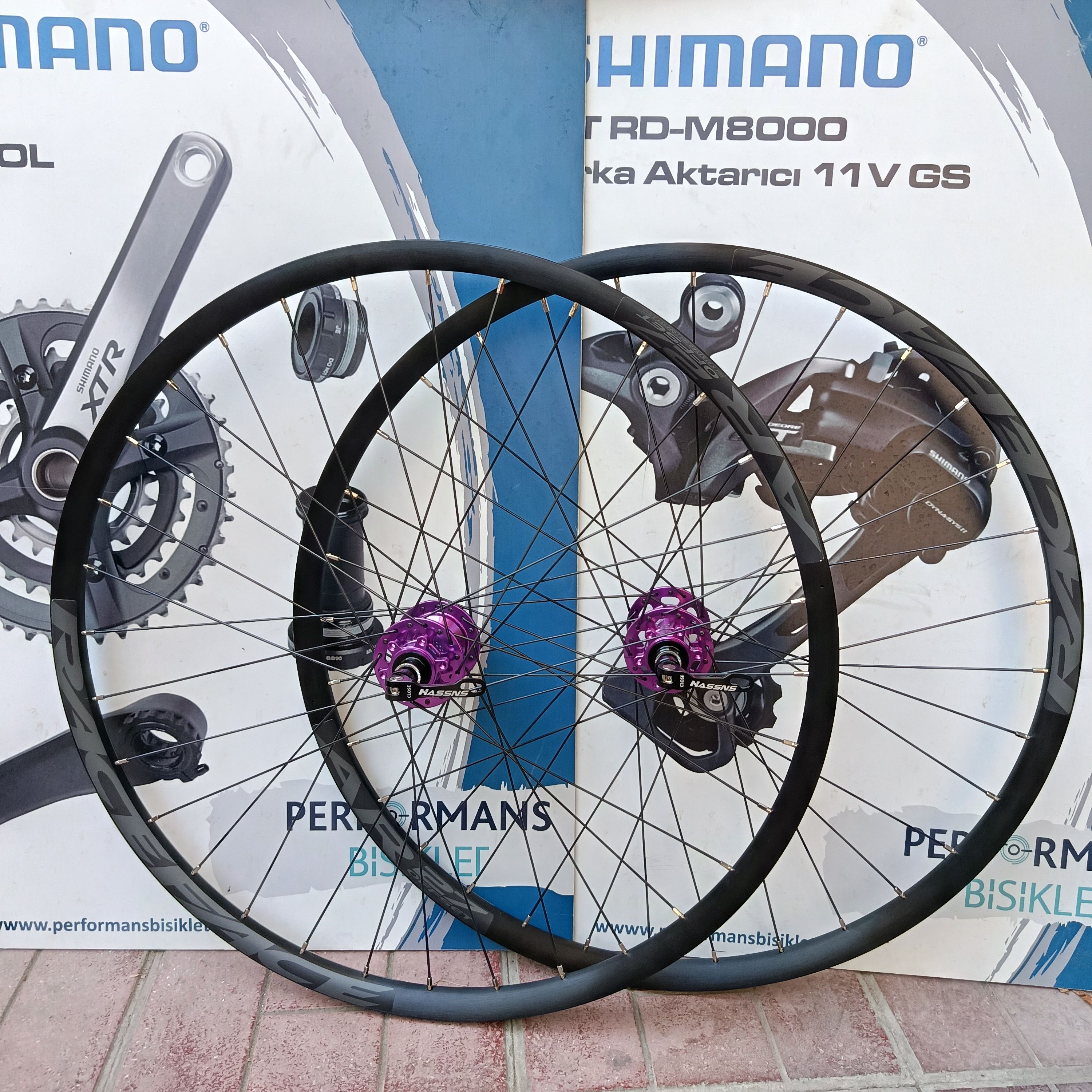 27,5 ÖN ARKA RACEFACE R27 HASSNS PRO7 MOR YÜKSEK HUB SESLİ GÖBEKLİ  JANT 