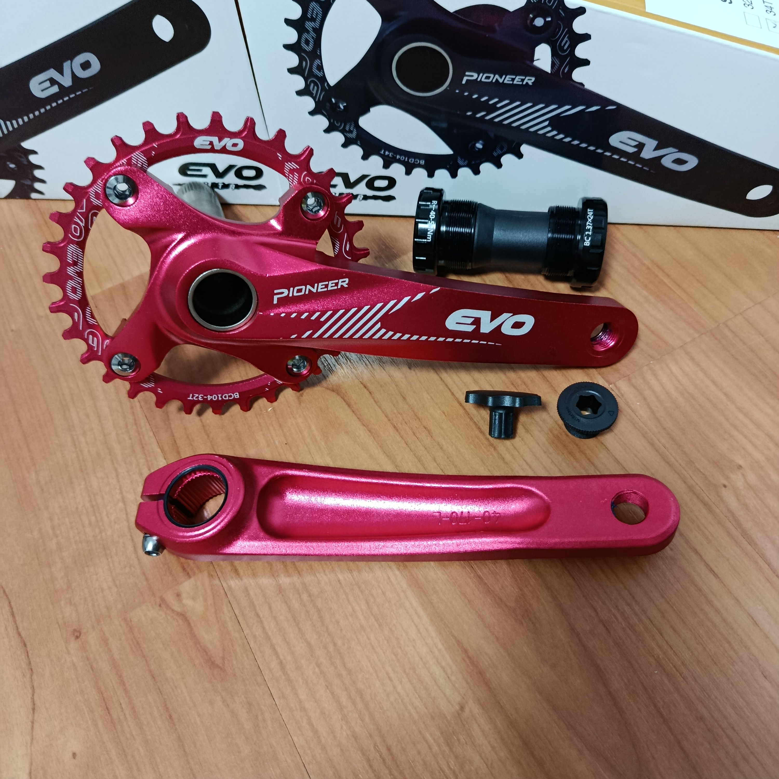 EVO AYNAKOL KIRMIZI 32T 170MM KOL HOLLOWTECH GÖBEK DAHİL