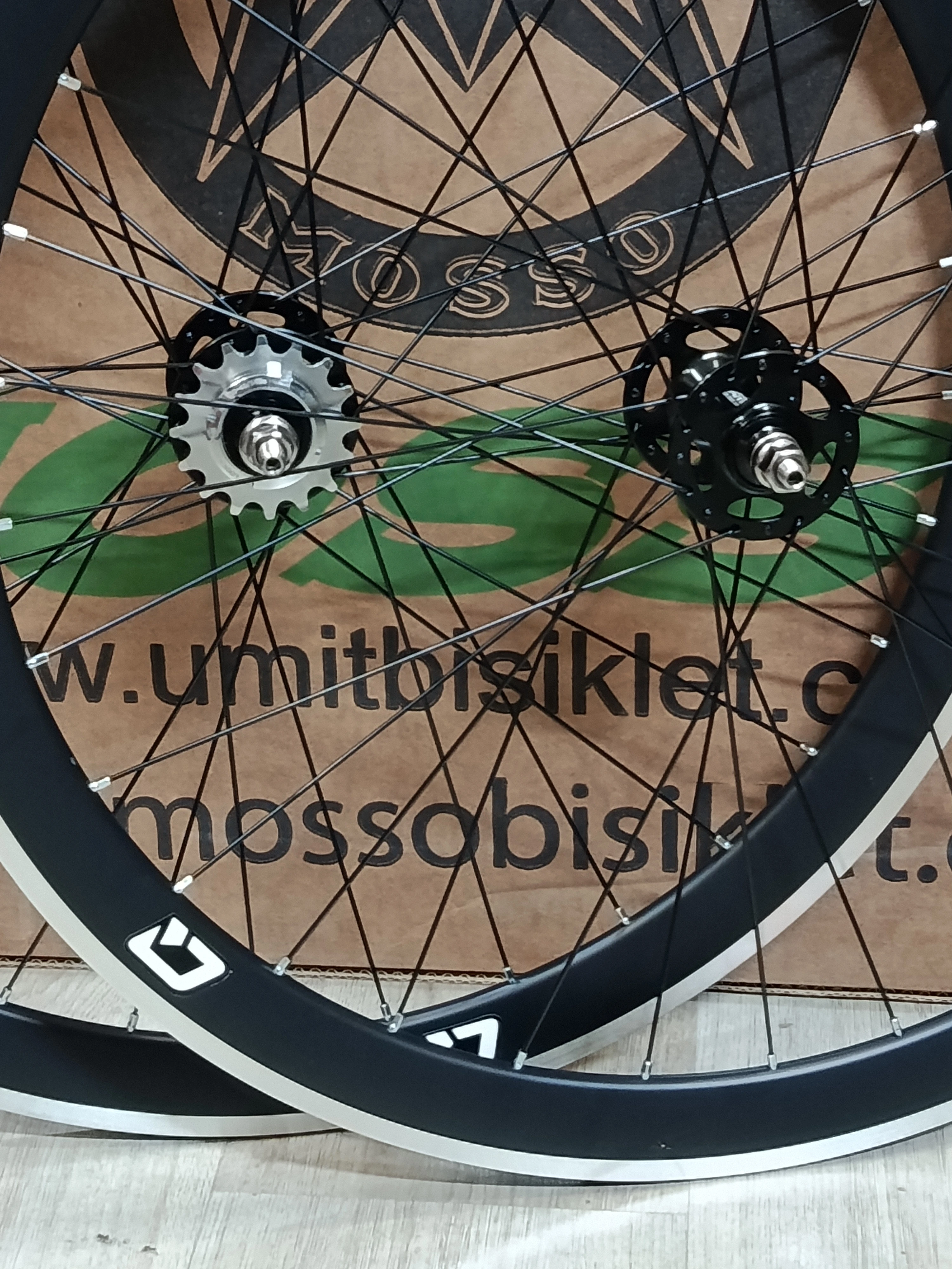 28 FIXIE 40MM PROFİL SİYAH JANT ARC RULMANLI GÖBEKLİ ÖN-ARKA JANT SETİ