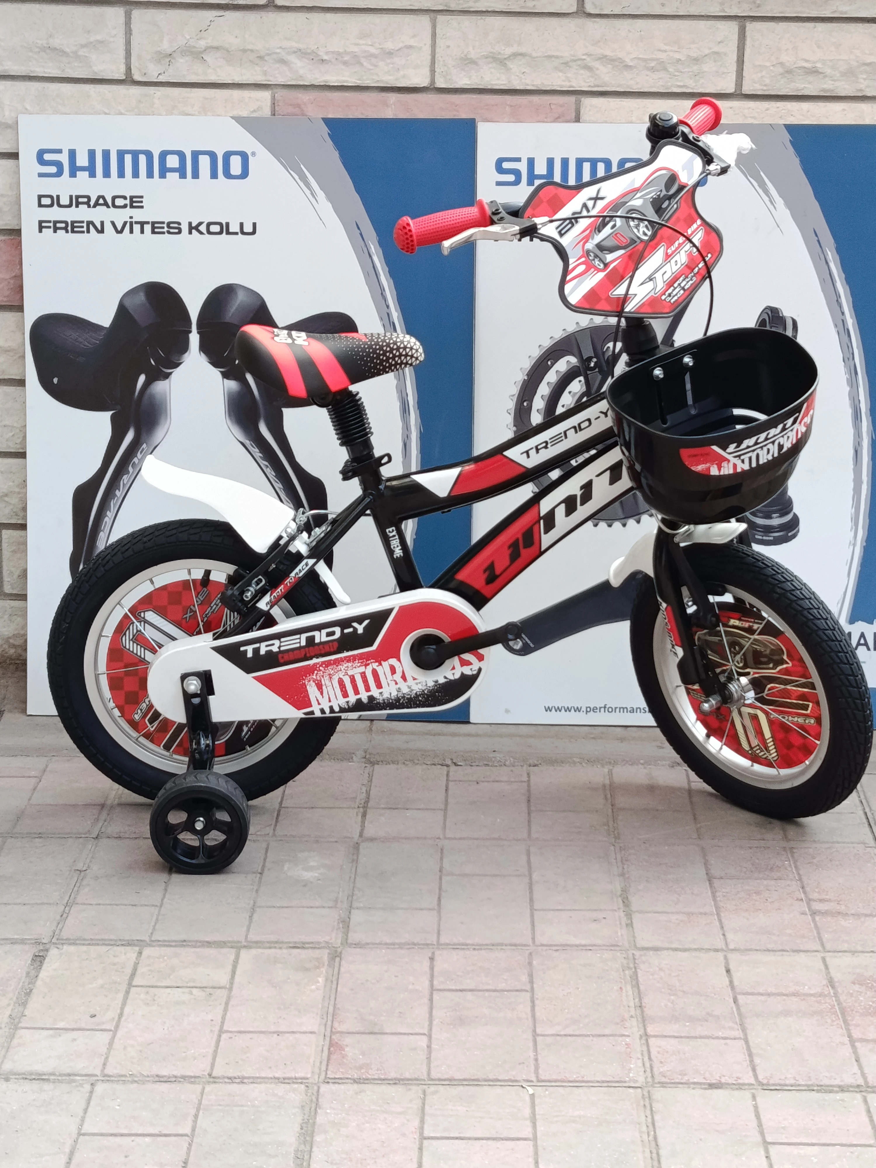 ÜMİT TREND Y 14 JANT ÇOCUK BİSİKLETİ SİYAH KIRMIZI