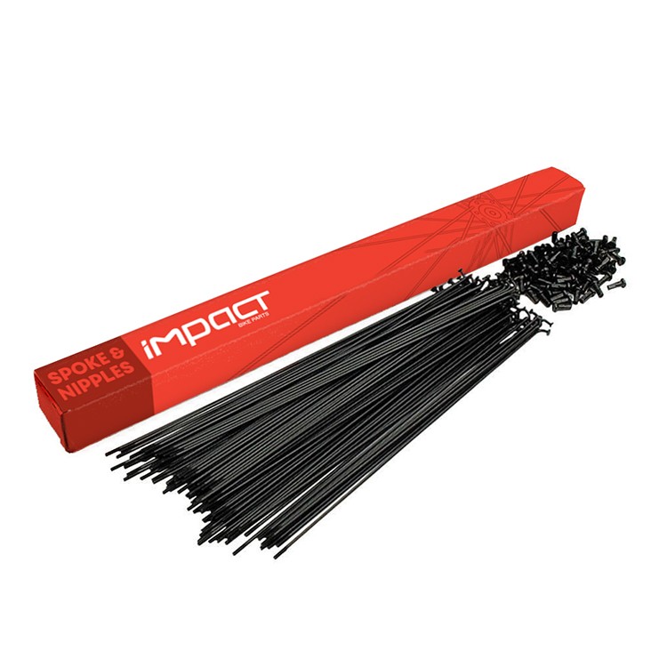 İmpact Paslanmaz Jant Teli 2*274mm Siyah 72 Adet / Bisiklet