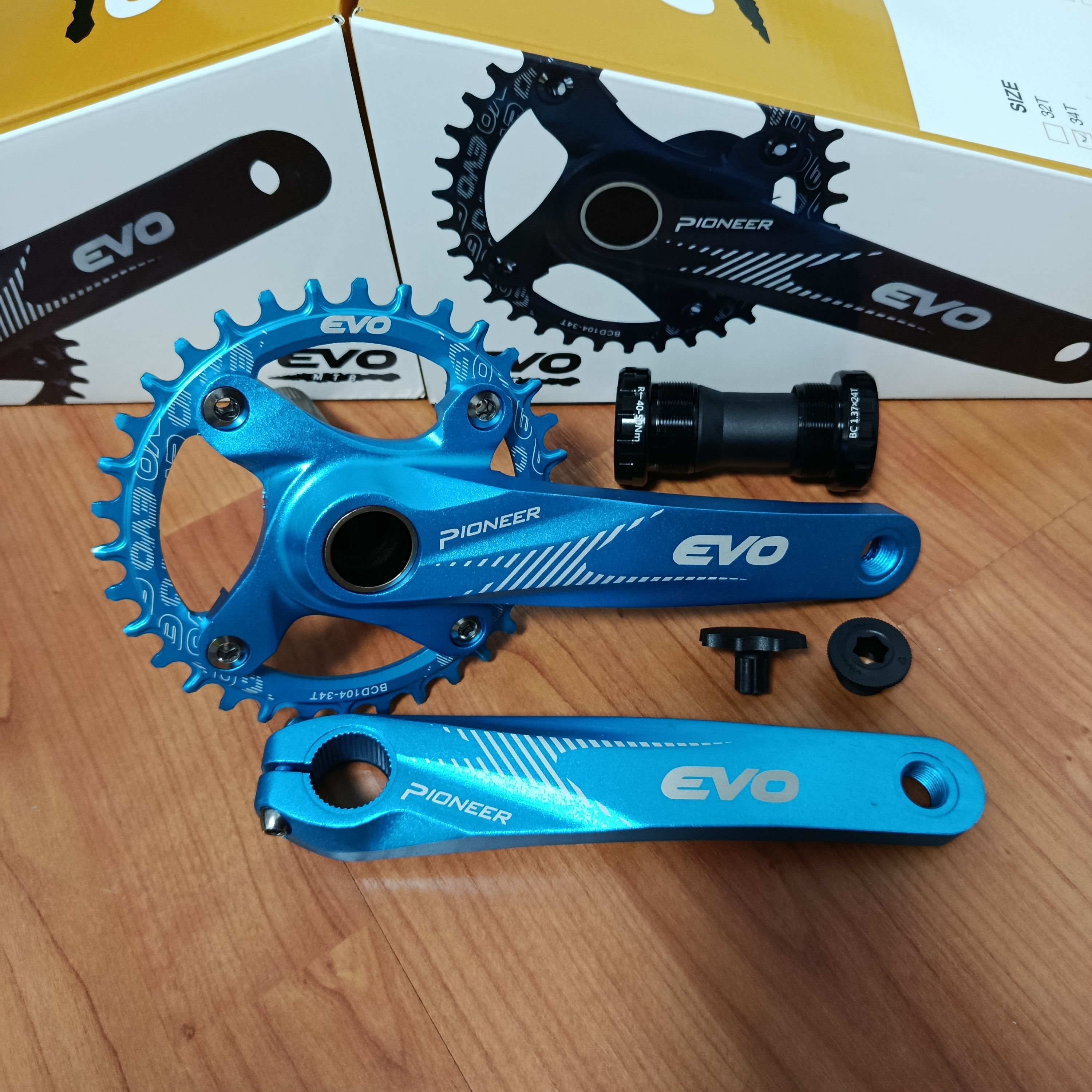 EVO AYNAKOL MAVİ 34T 170MM KOL HOLLOWTECH GÖBEK DAHİL