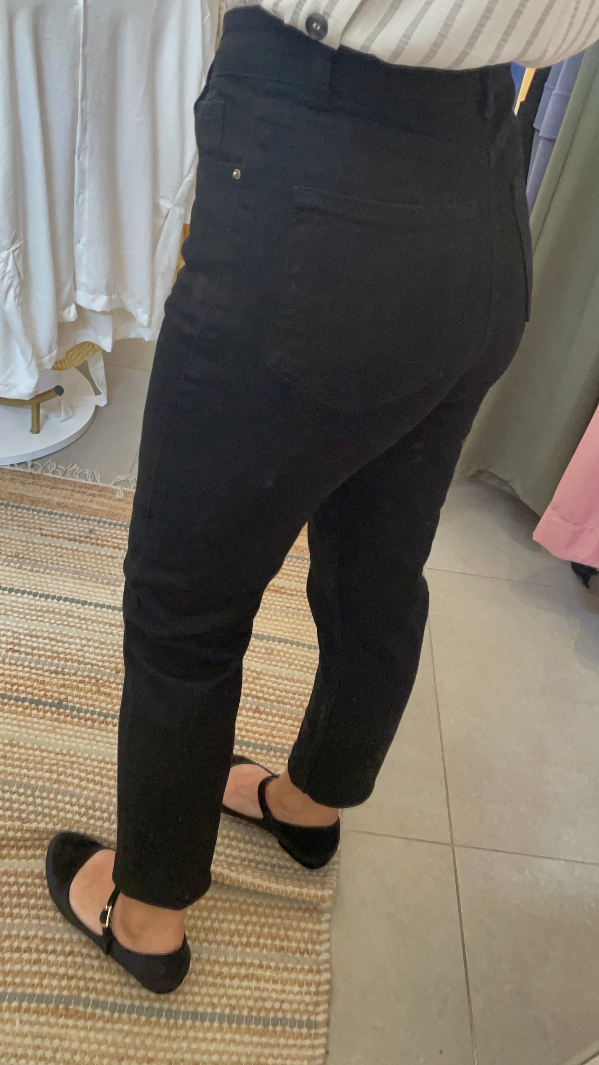 Siyah Yüksek Bel, Mom Fit Jean