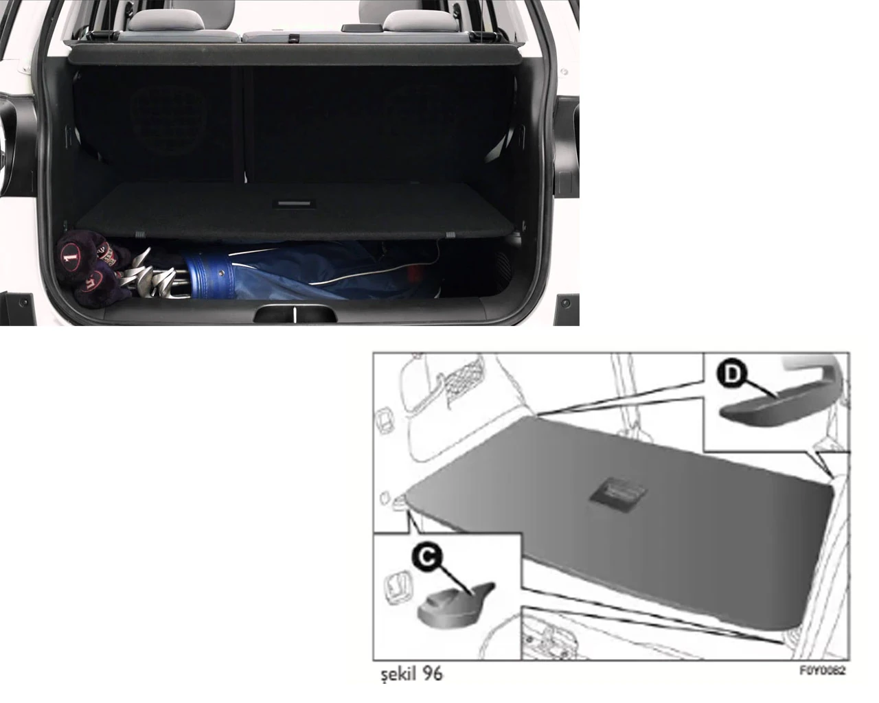Fiat 500 L Bagaj Taban Bölmesi Pandizotu