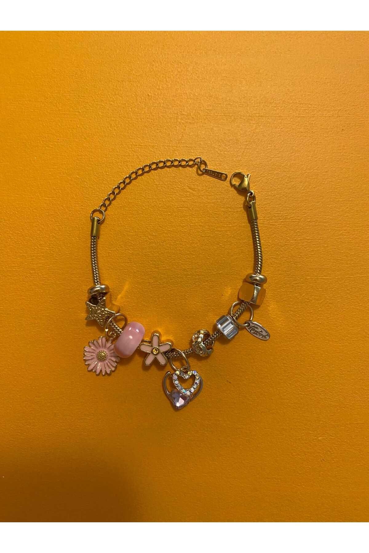 Altın Rengi Çeşitli Figürlü Charm Bileklik