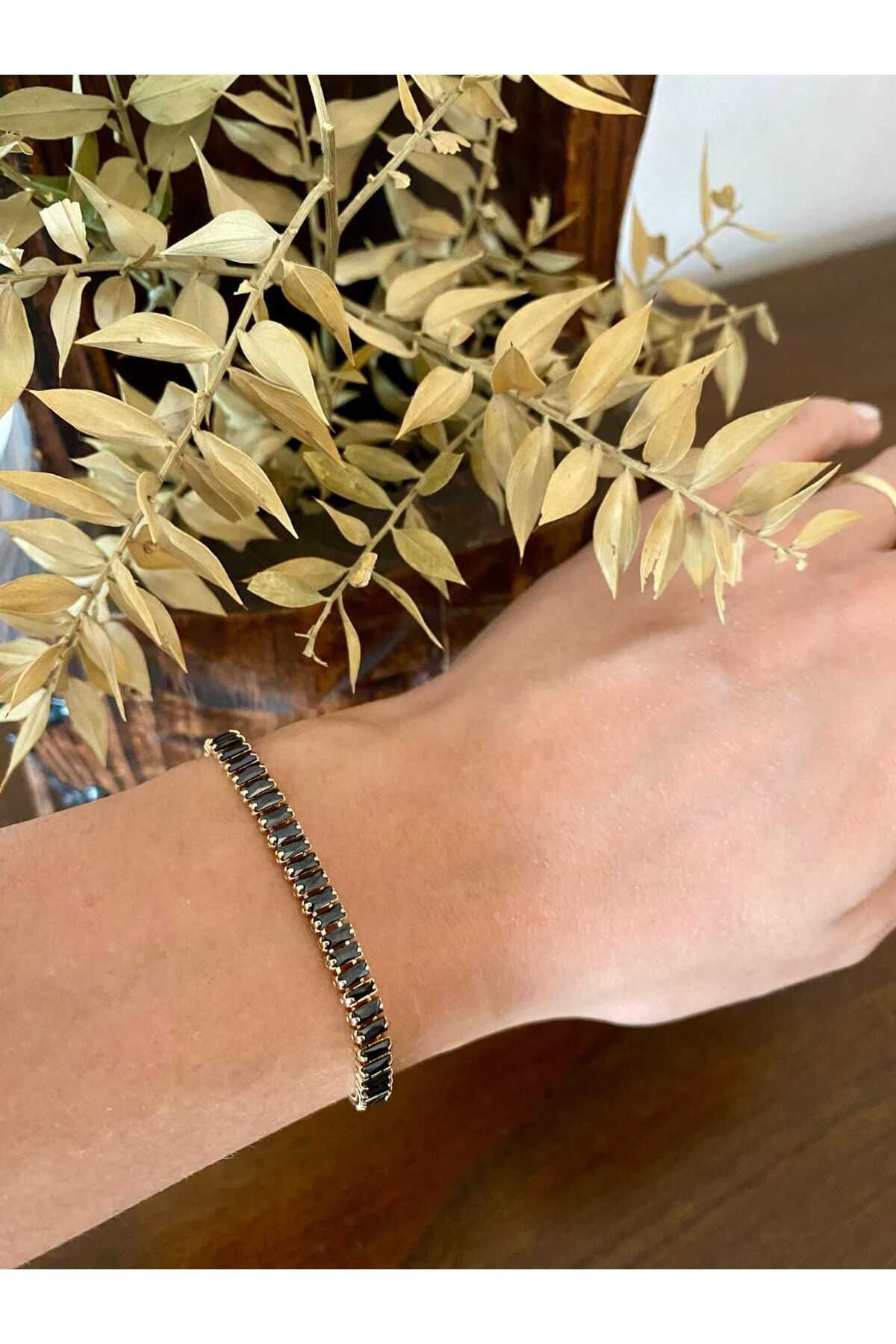 Su Yolu Gold Tabanlı Baget Kararmaz Çelik Bileklik