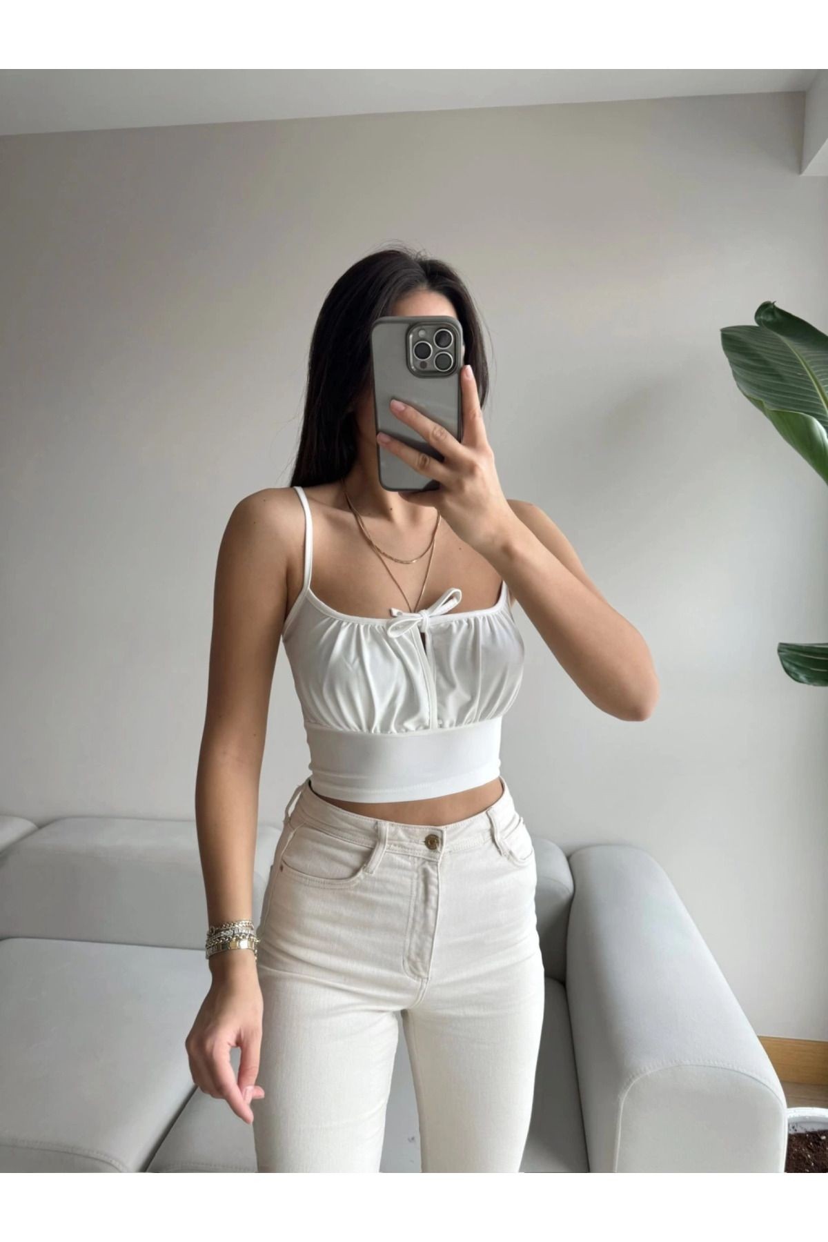 Askılı Göğüs Bağlamalı Crop