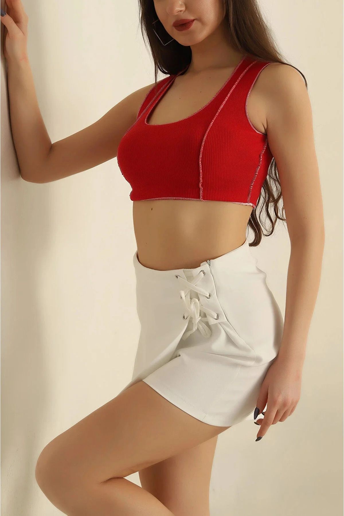 Ters Dikişli Fitilli Crop