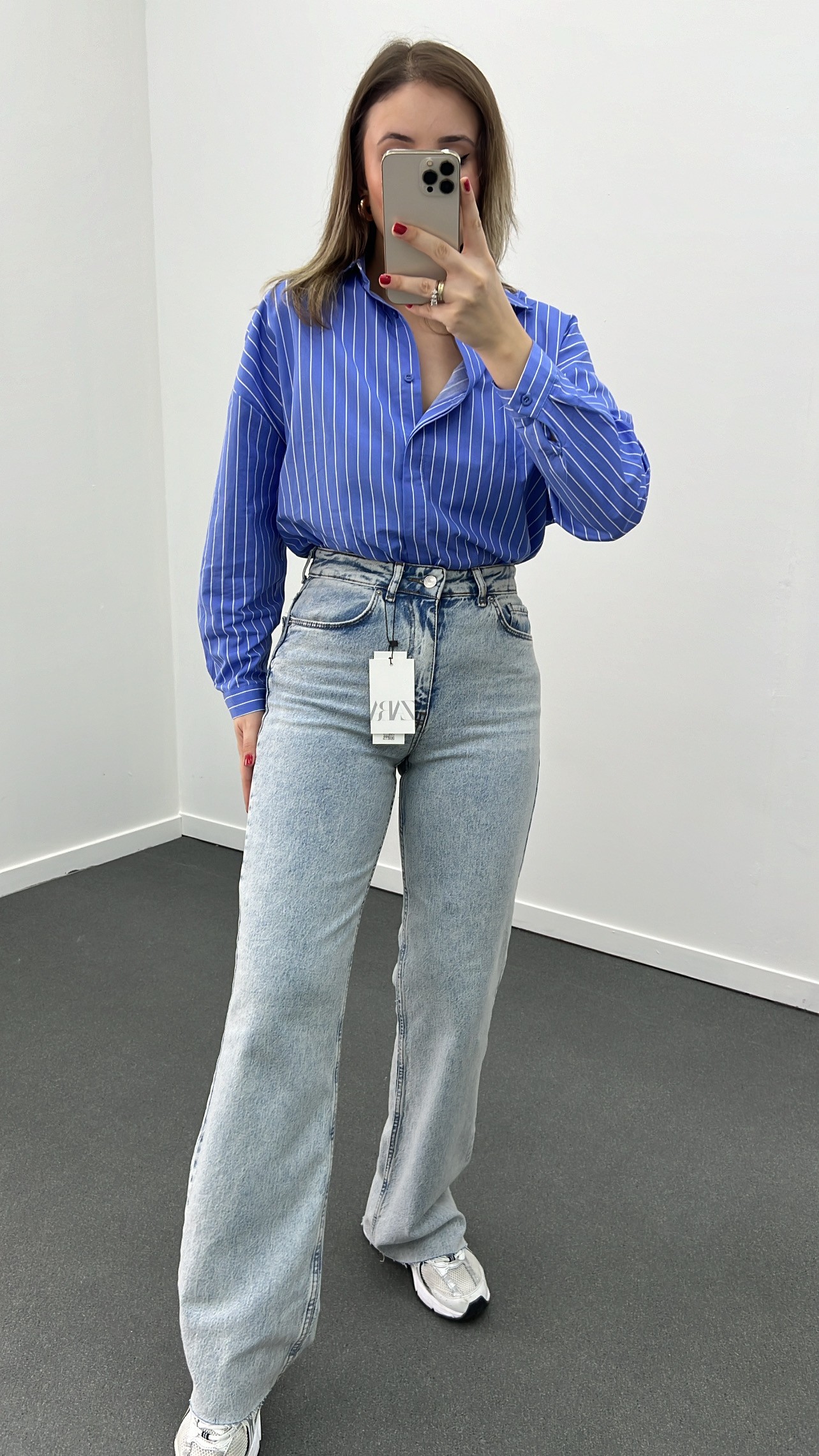 Roma Açık Kot Yıkamalı Wide Leg Jeans