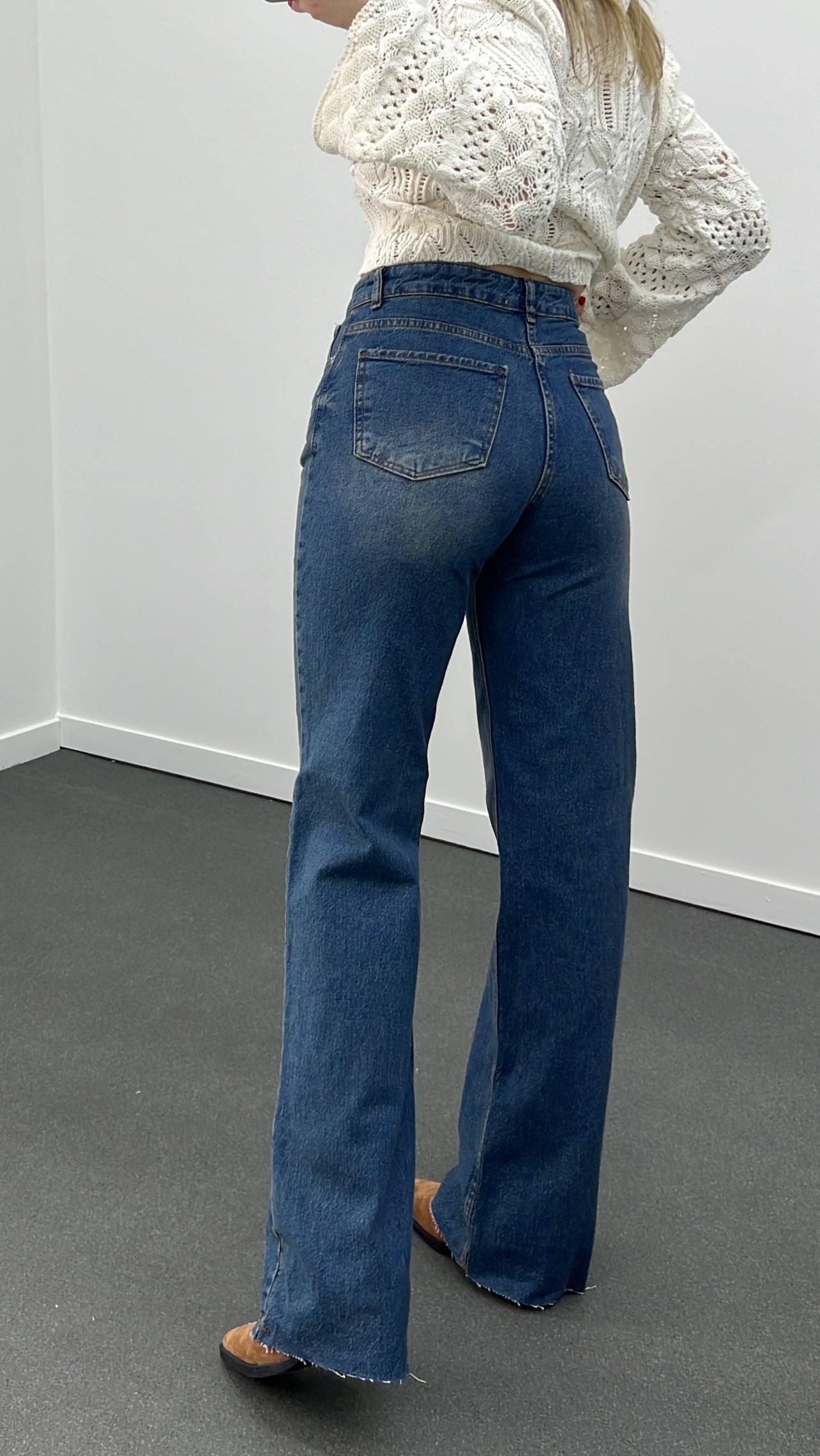 Roma Tint Yıkamalı Wide Leg Jeans