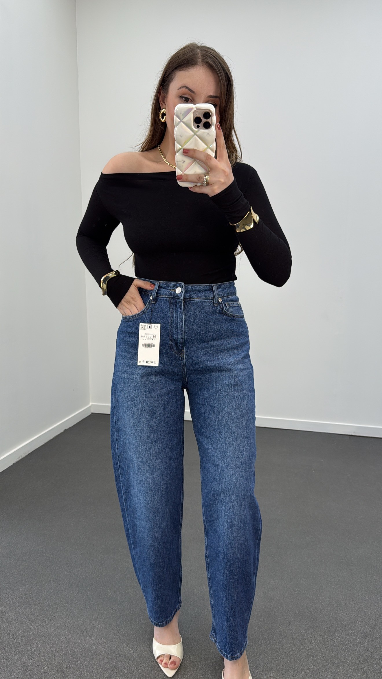 Rulet Kot Yıkamalı Baloon Fit Jeans