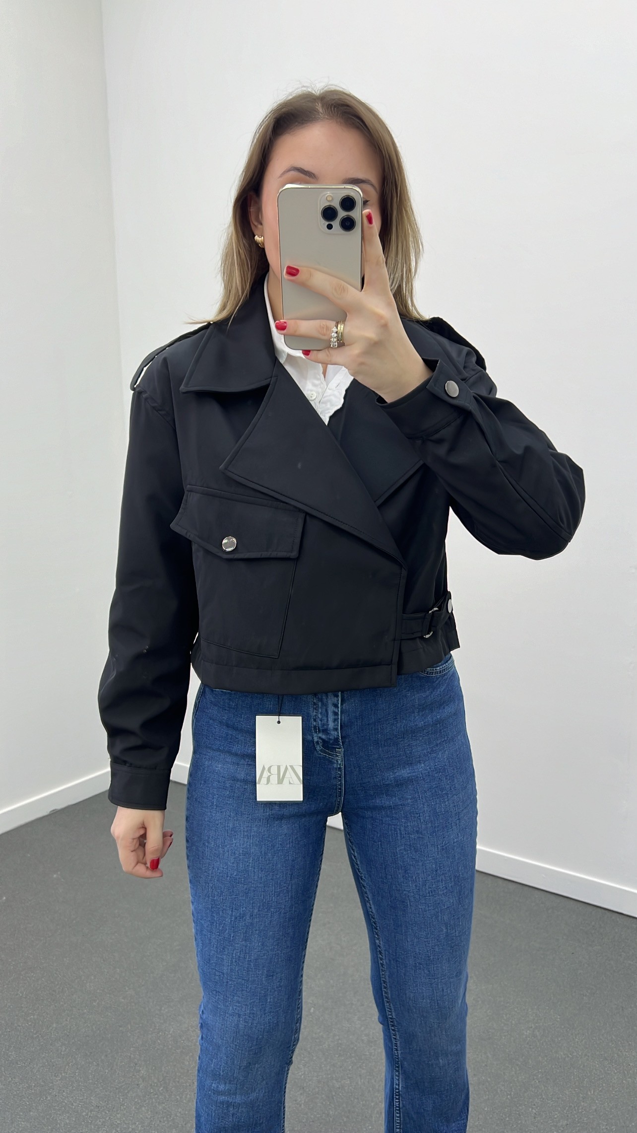 ZR Siyah Kruvaze Model Trenç