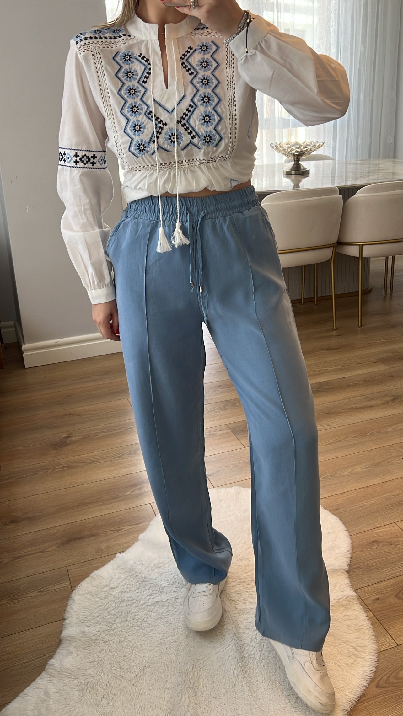 Massi Baby Blue %100 Pamuk Modal Pantolon