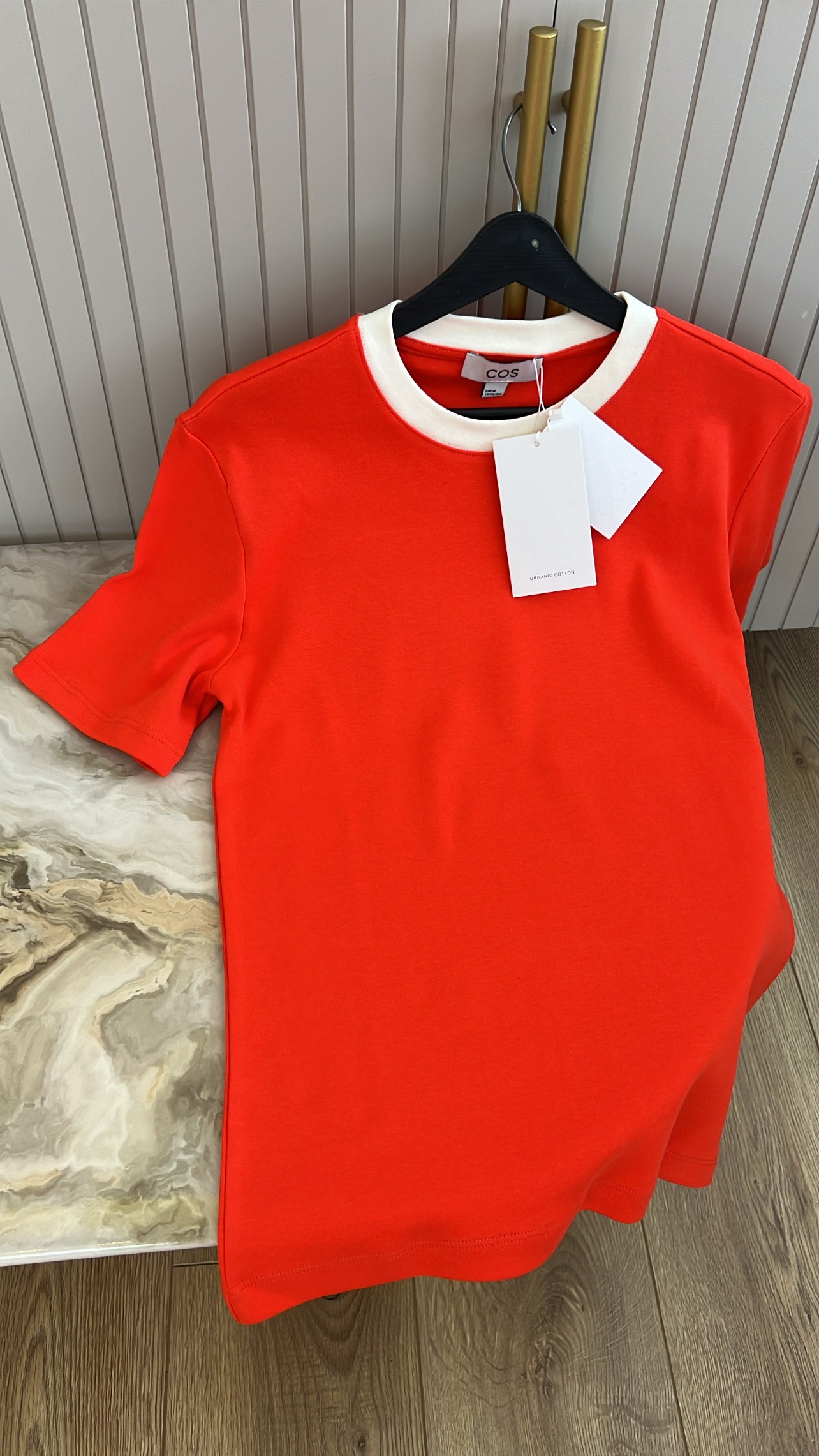 Cos Turuncu Biyeli %100 Pamuk Tshirt