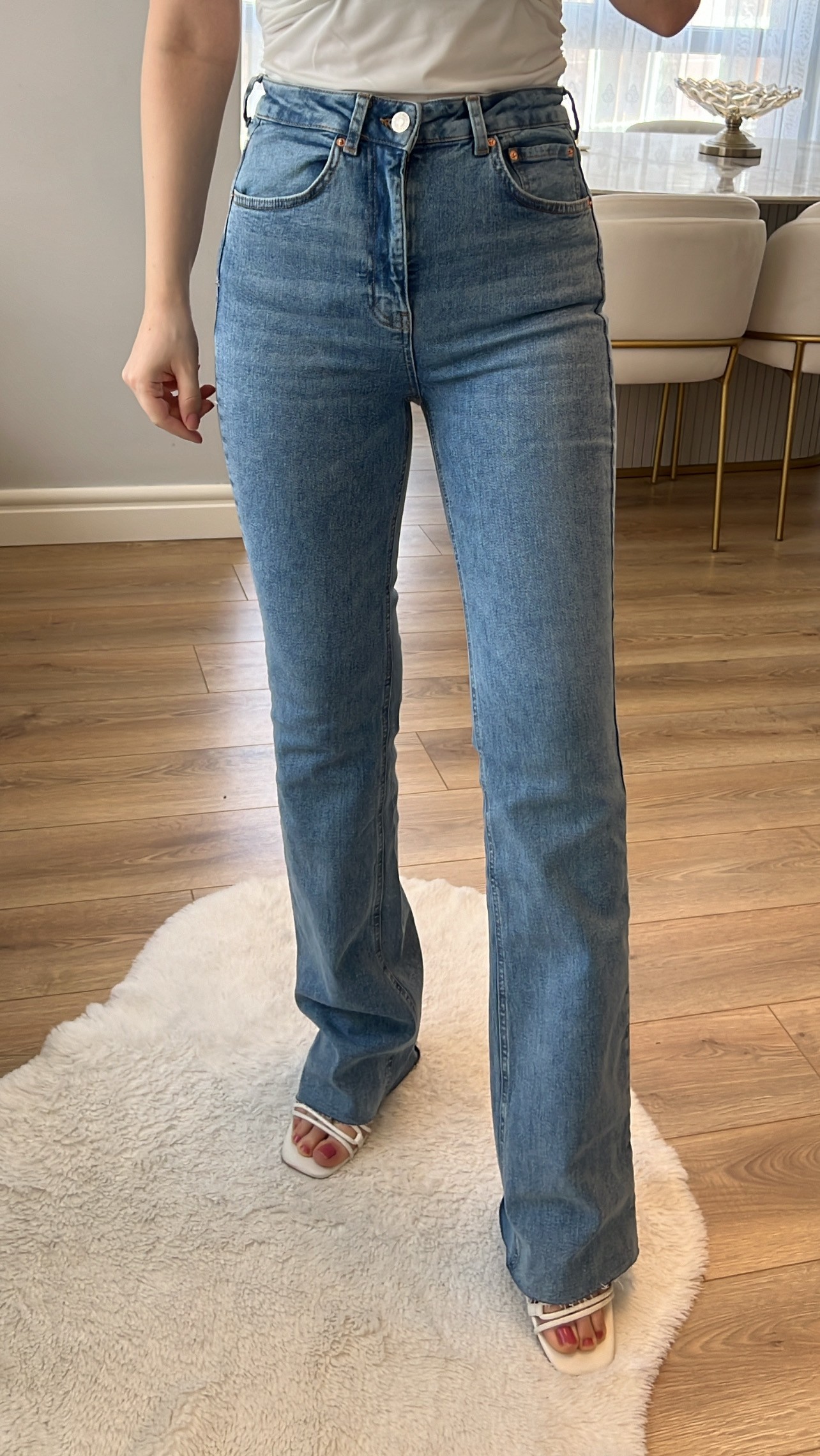 Sirena Süper Yüksek Bel Straight Leg Jeans