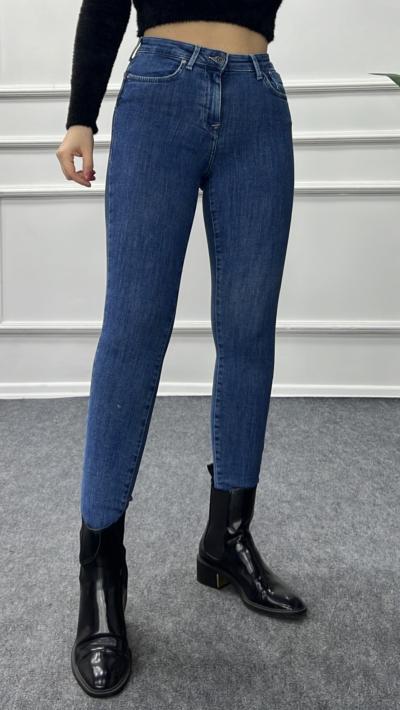Only Koyu Kot Renk Push-Up Toparlayıcı Skinny Jeans