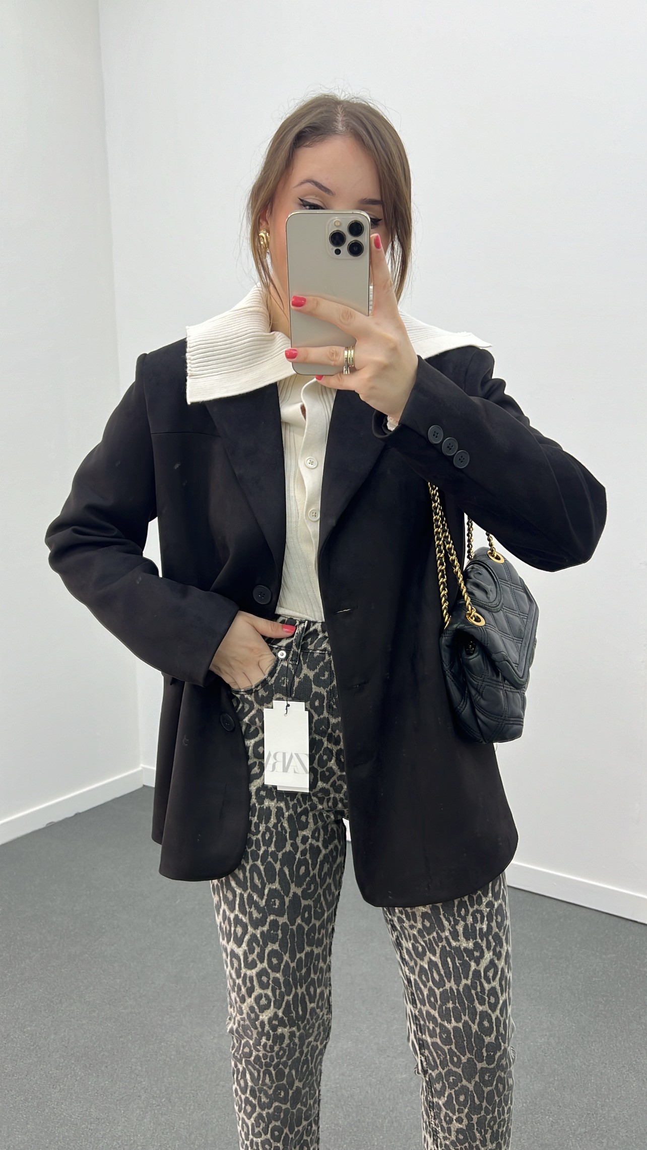 Massi Siyah Premium Süet Blazer Ceket