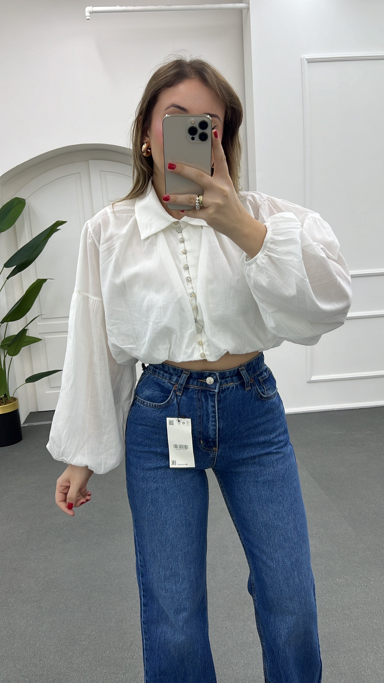 Gaston Koyu Yıkamalı Wide Leg Jeans