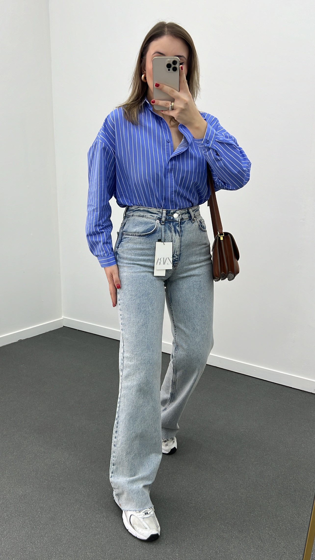 Roma Açık Kot Yıkamalı Wide Leg Jeans