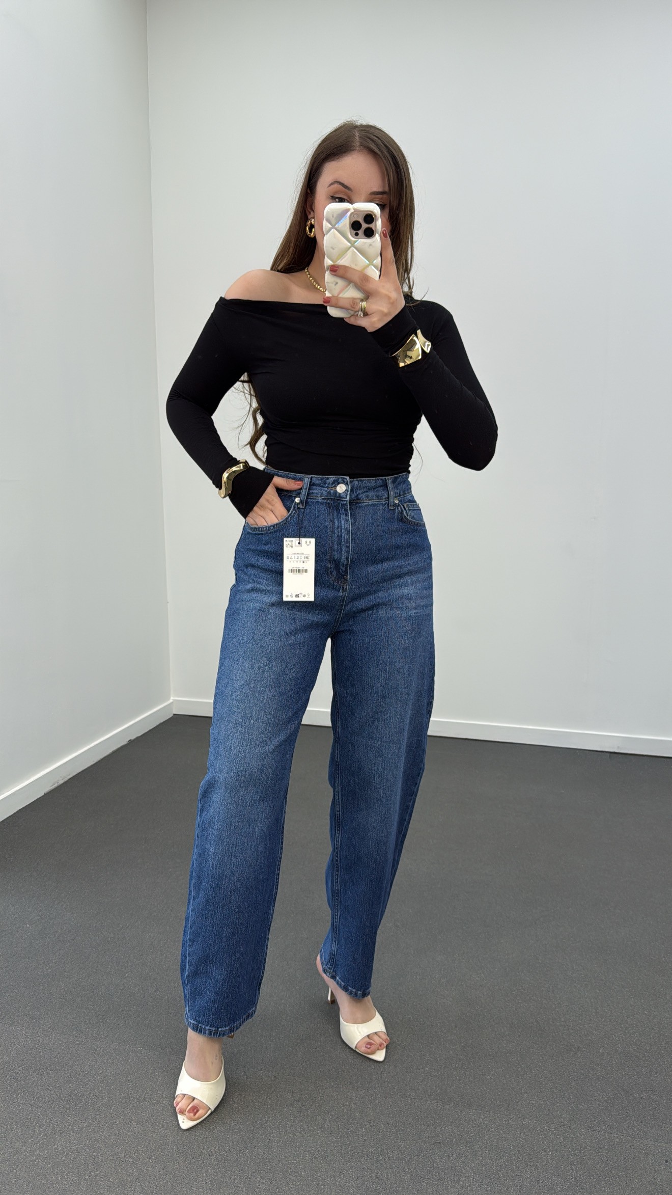 Rulet Kot Yıkamalı Baloon Fit Jeans