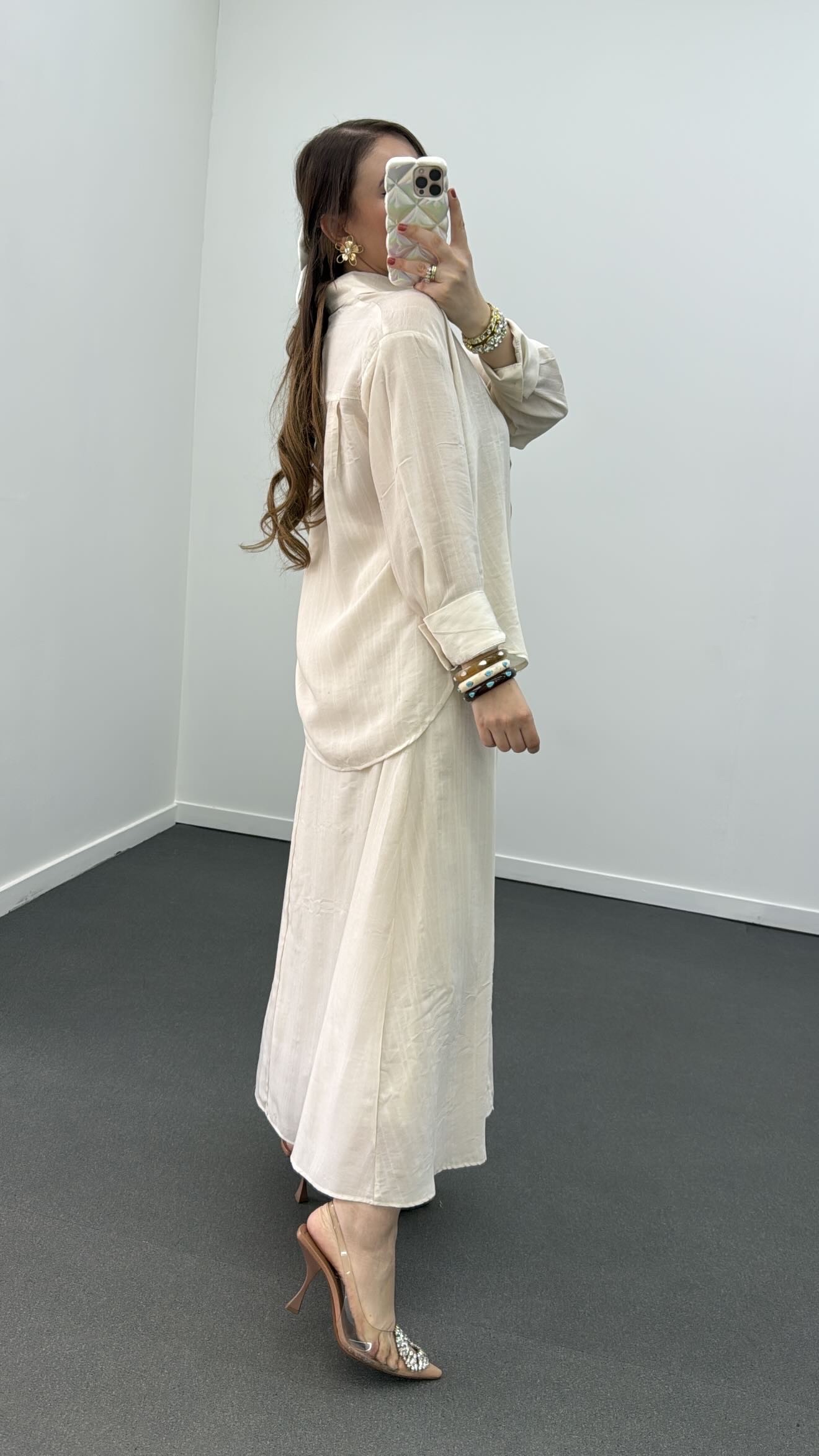 Fusta Maxi Hestia Cream Tensel
