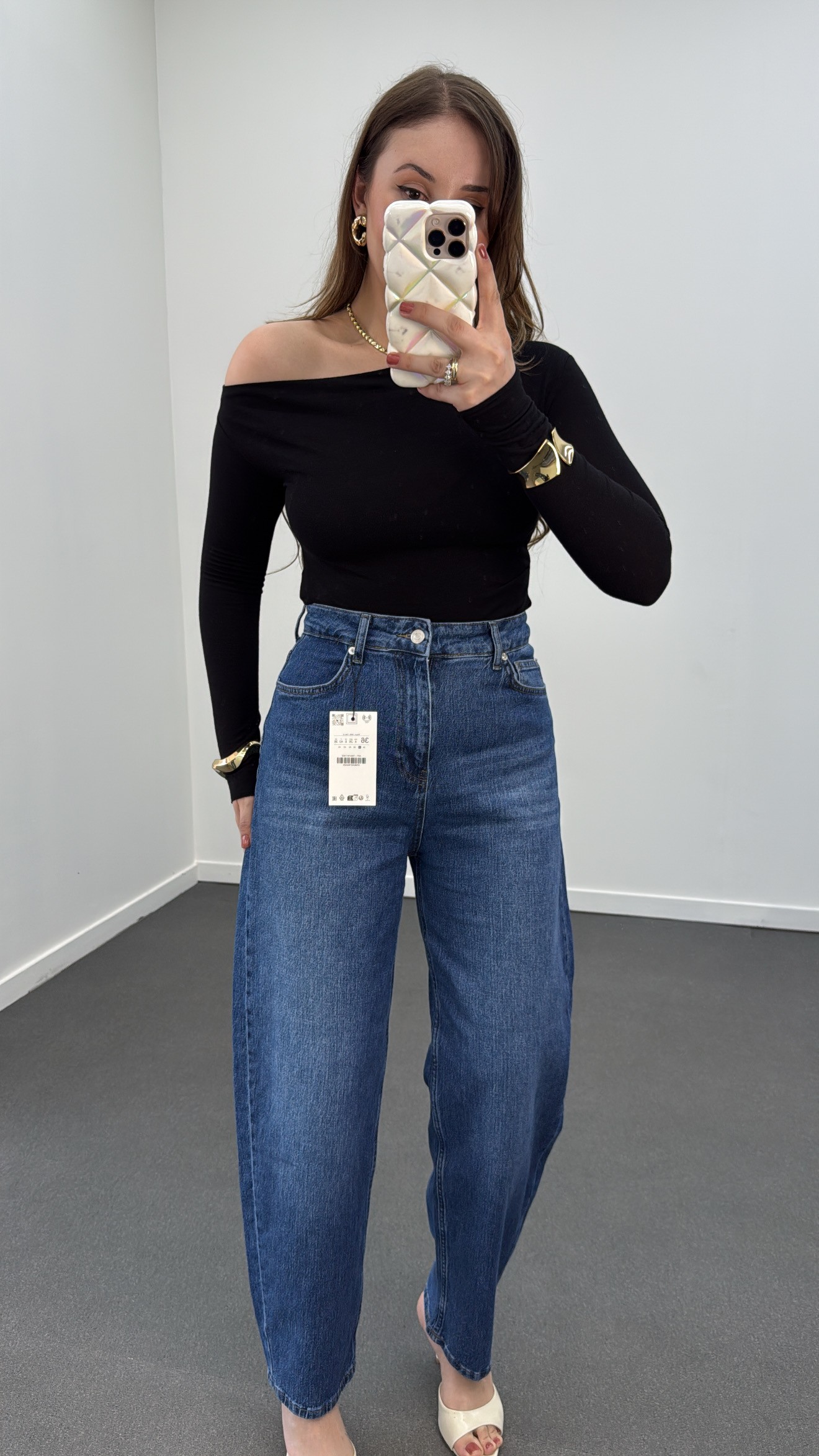 Rulet Kot Yıkamalı Baloon Fit Jeans