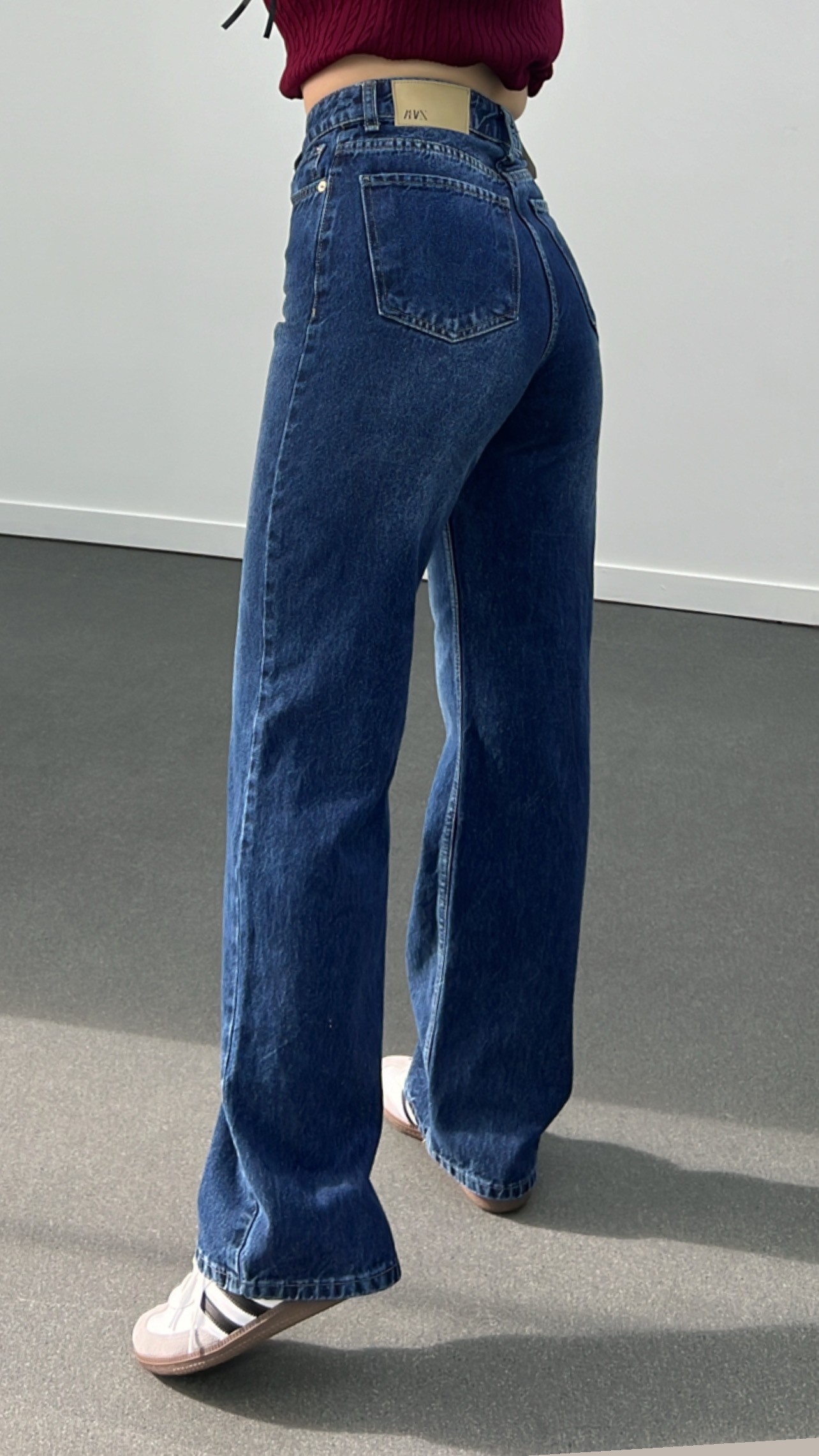 Miami Koyu Renk Süper Yüksek Bel Wide Leg Jeans