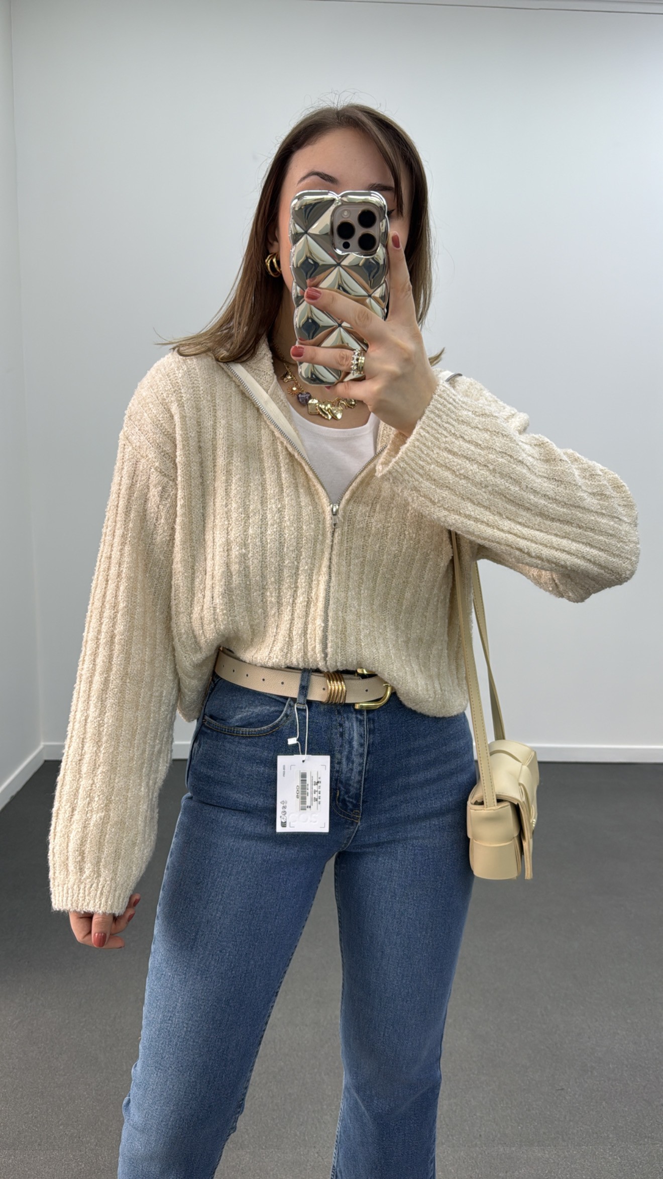 CS Kot Renk Crop Flare Jeans