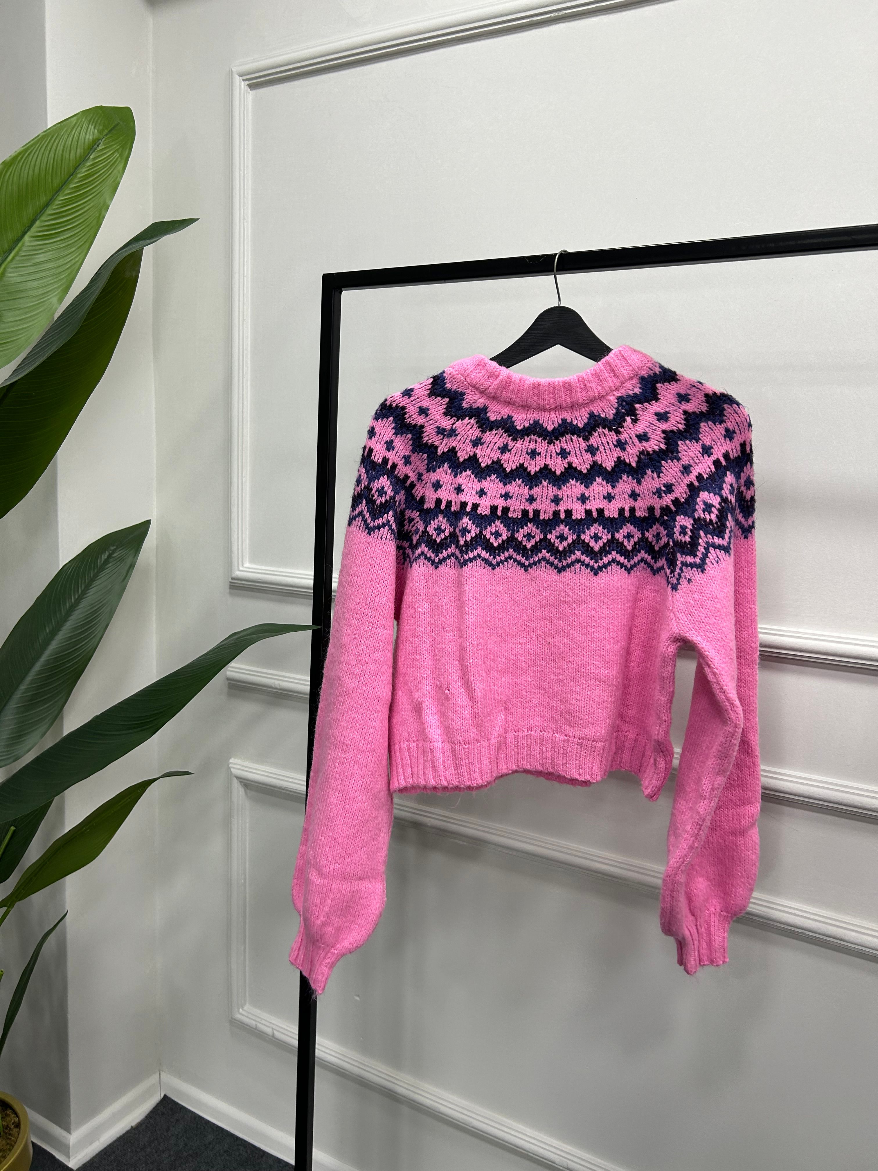 Stra Pembe Etnik Desen Kazak DFL 