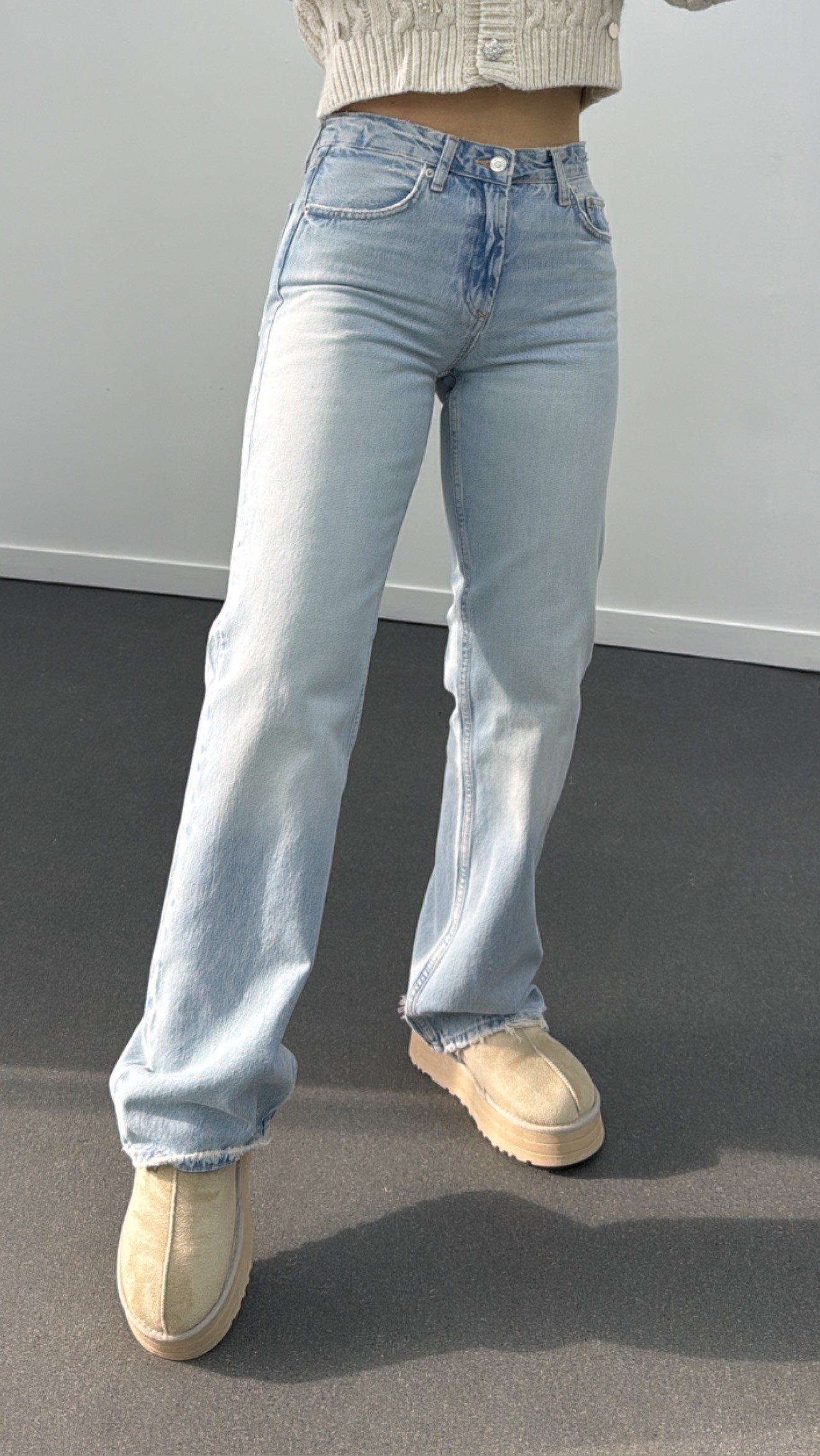 Chicago Açık Yıkamalı Wide Leg Jeans