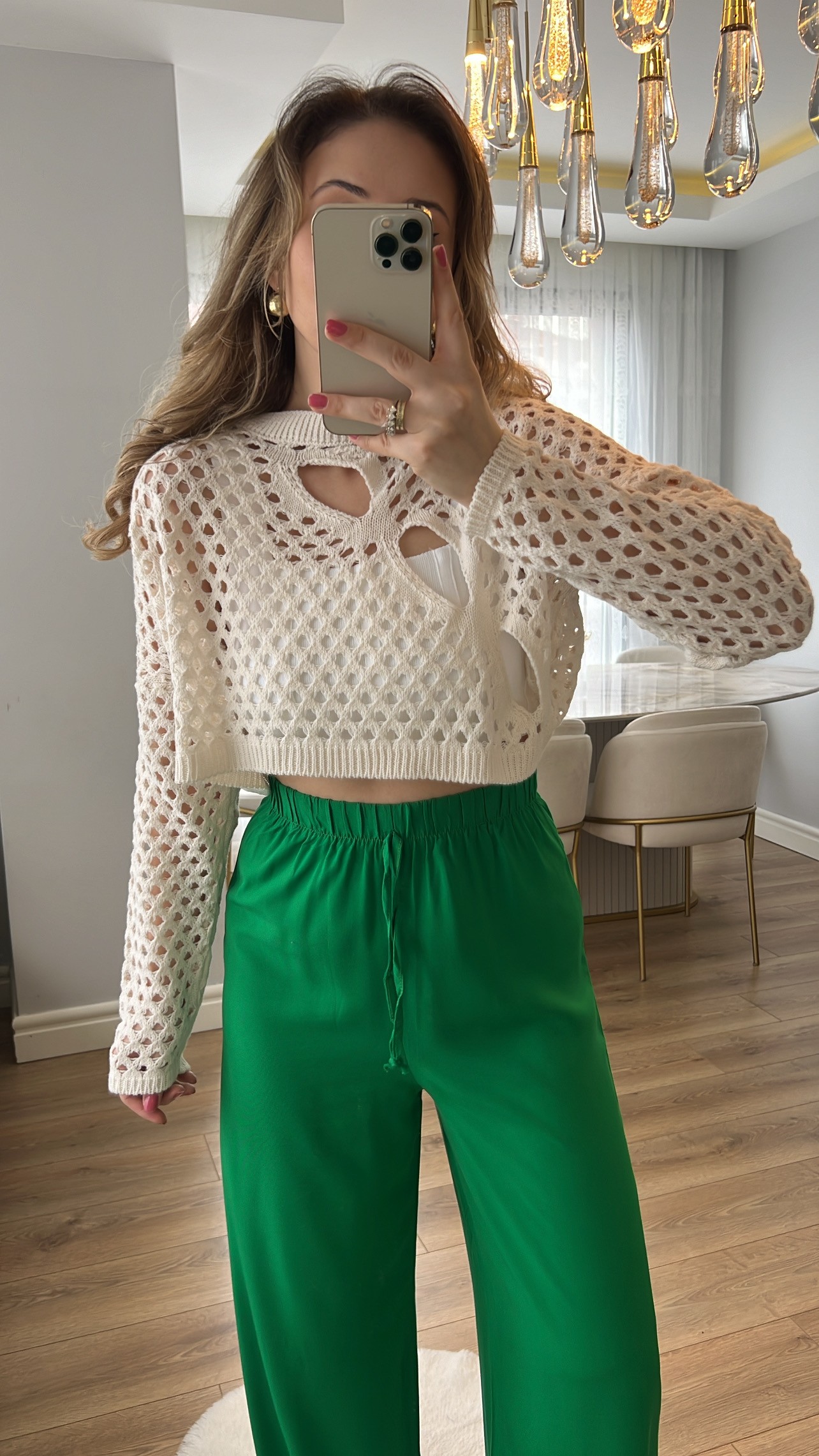 Agustina Ajurlu Krem Triko