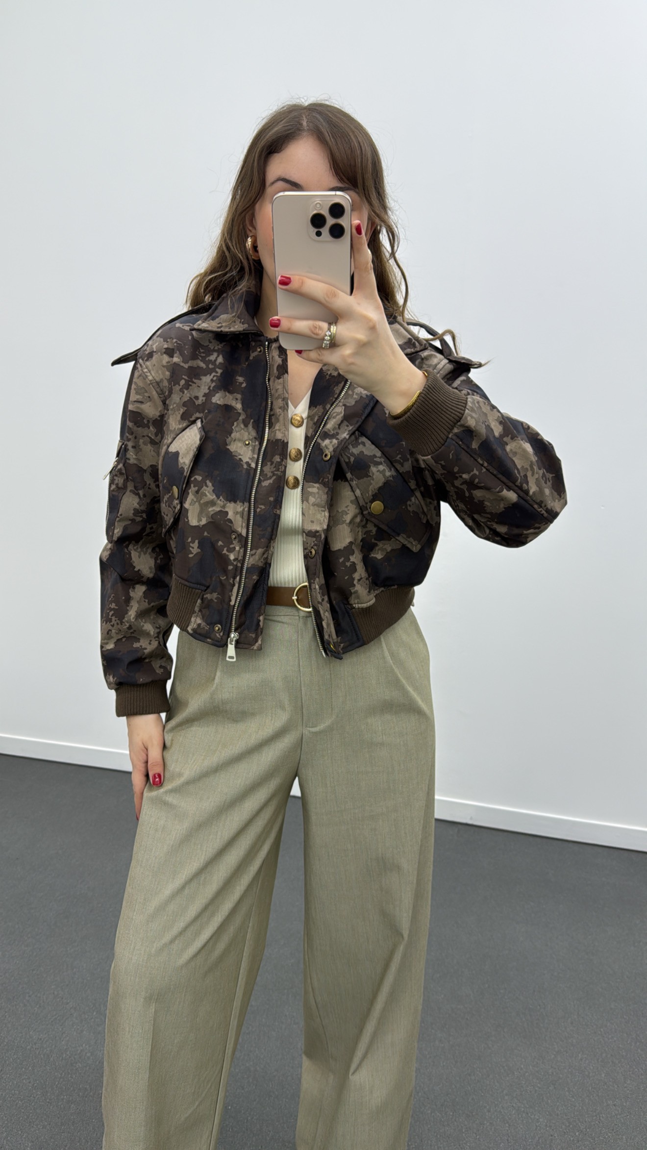 Palton cu model de camuflaj ZR