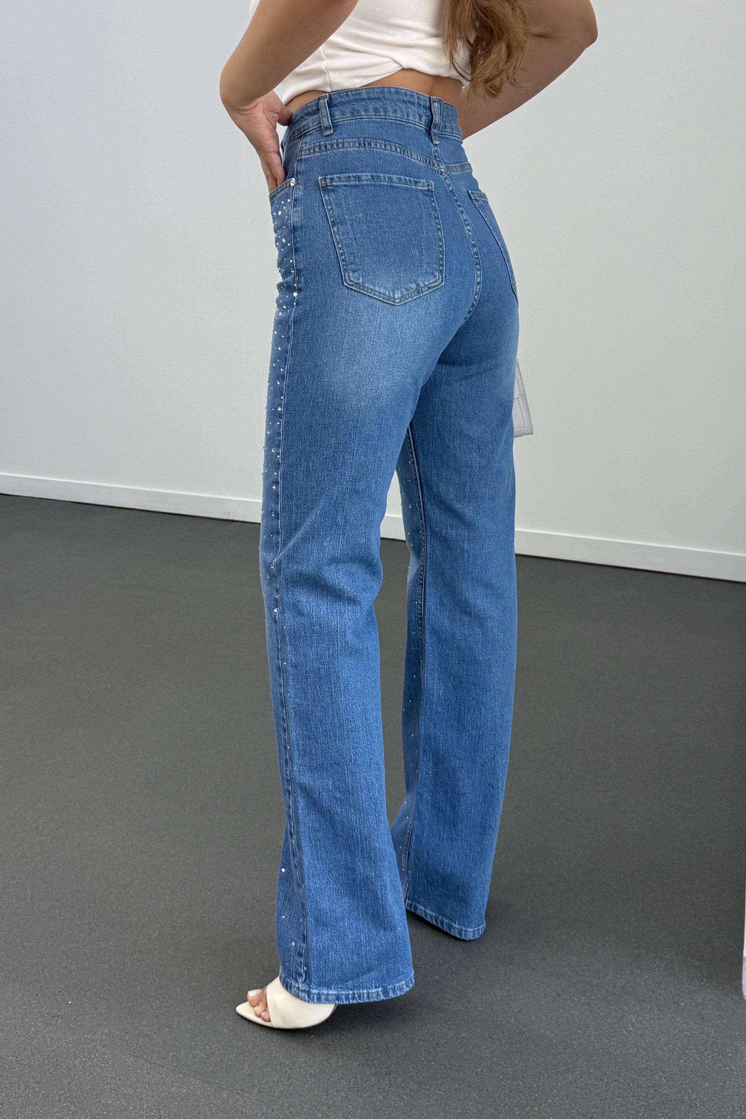 Jean ZR Premium cu accesorii Swarovski Dark Stone