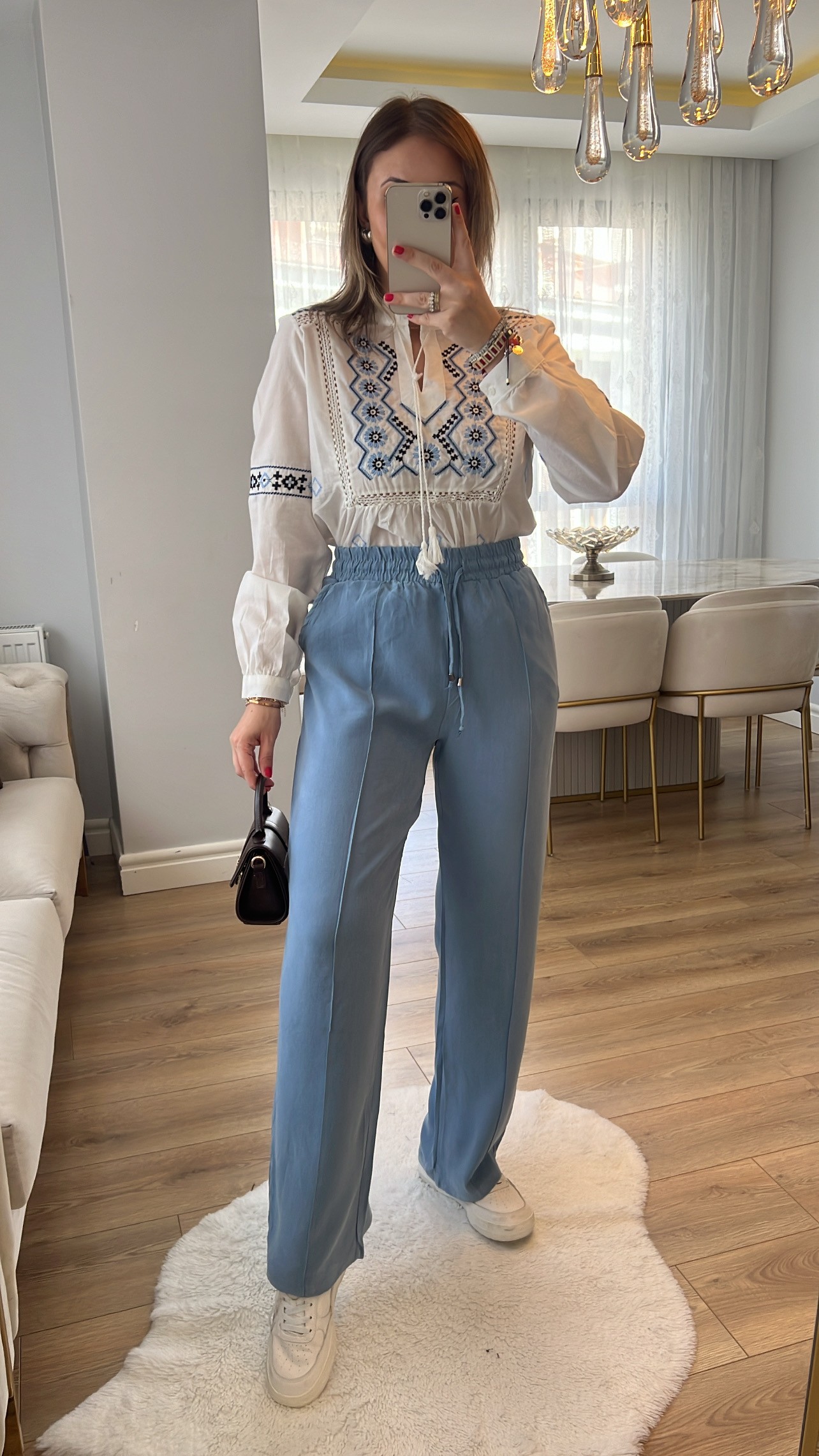 Massi Baby Blue %100 Pamuk Modal Pantolon