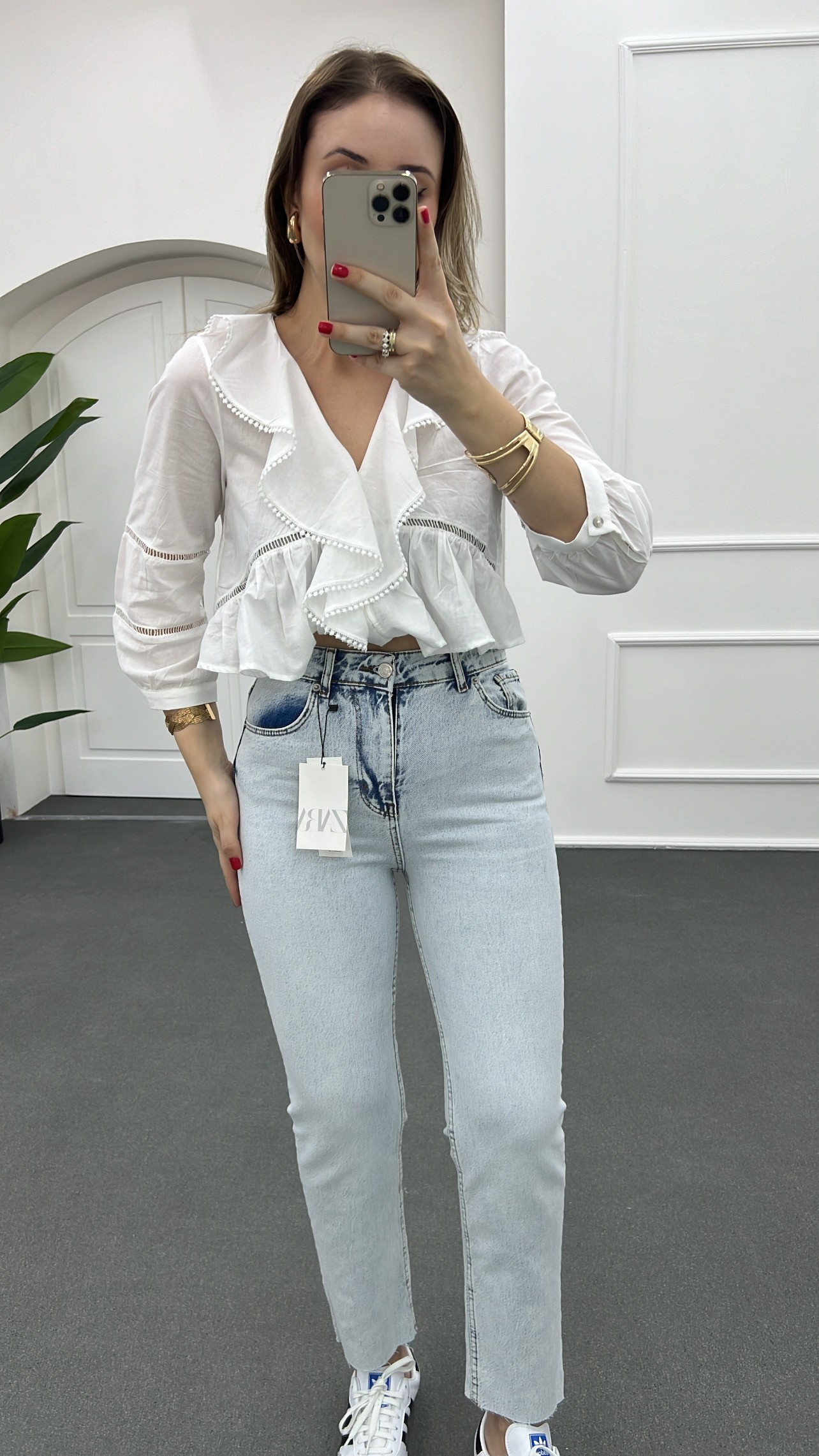 Juliet Buz Mavisi Yüksek Bel Slim Fit Jean