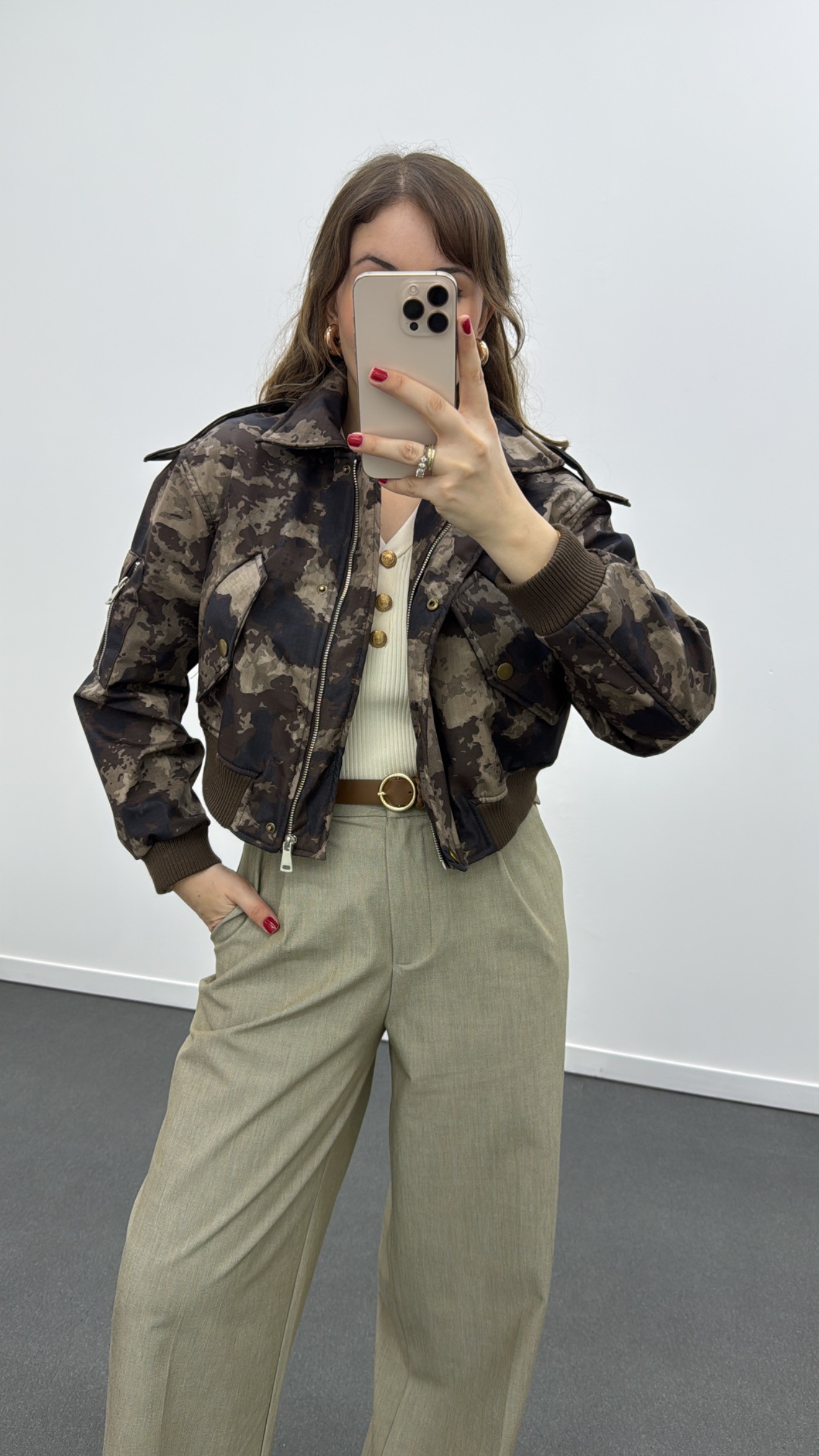 Palton cu model de camuflaj ZR