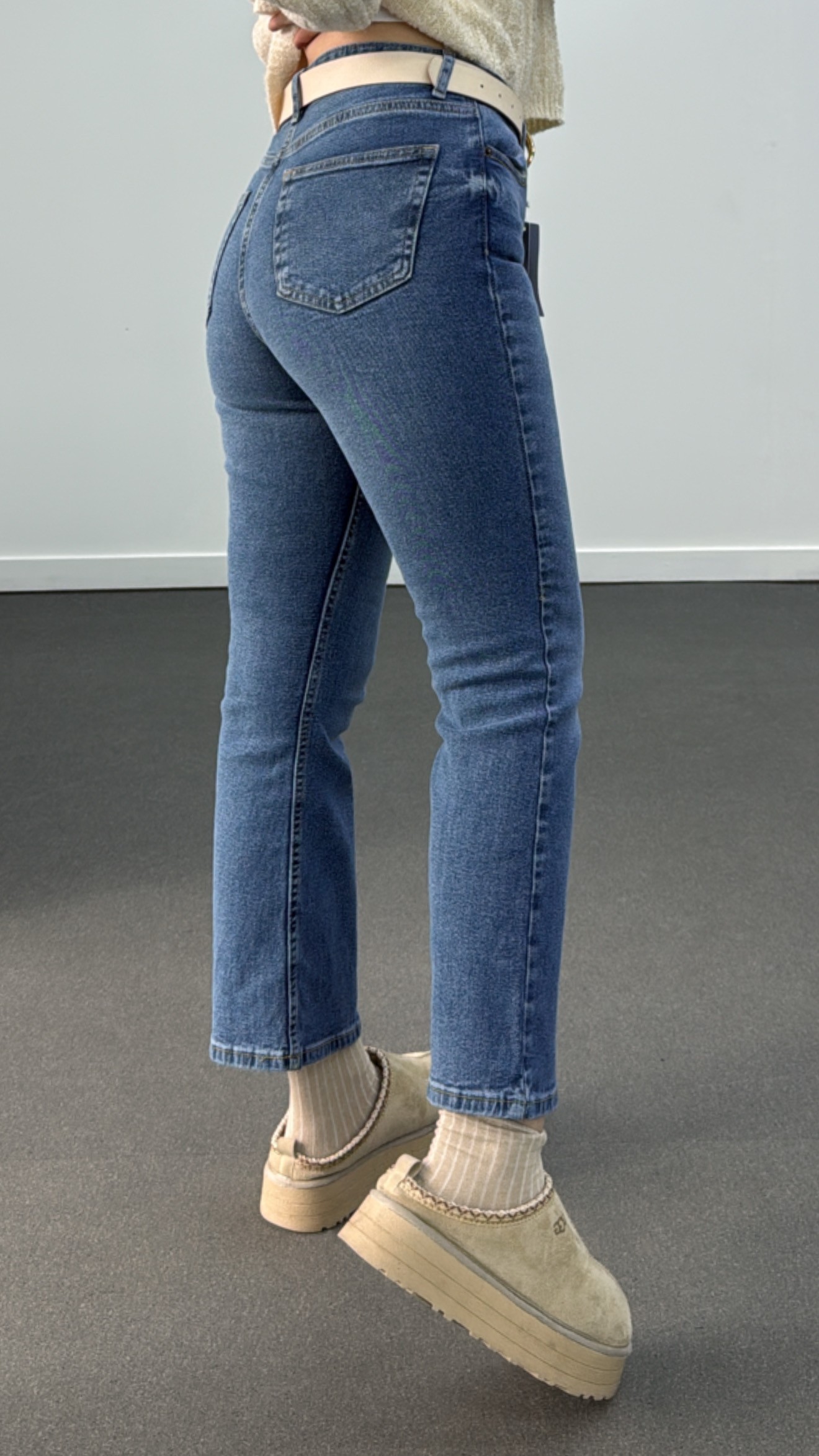 CS Kot Renk Crop Flare Jeans