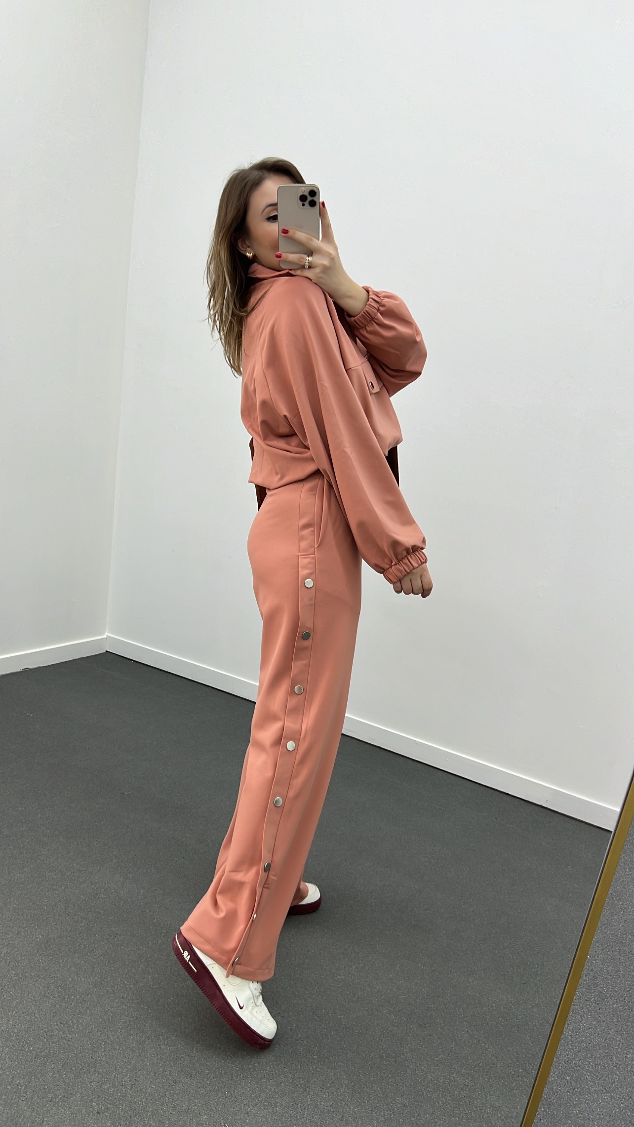 Set de pantaloni pentru hanorac Ambre Dusty Rose, super flexibil, din material moale