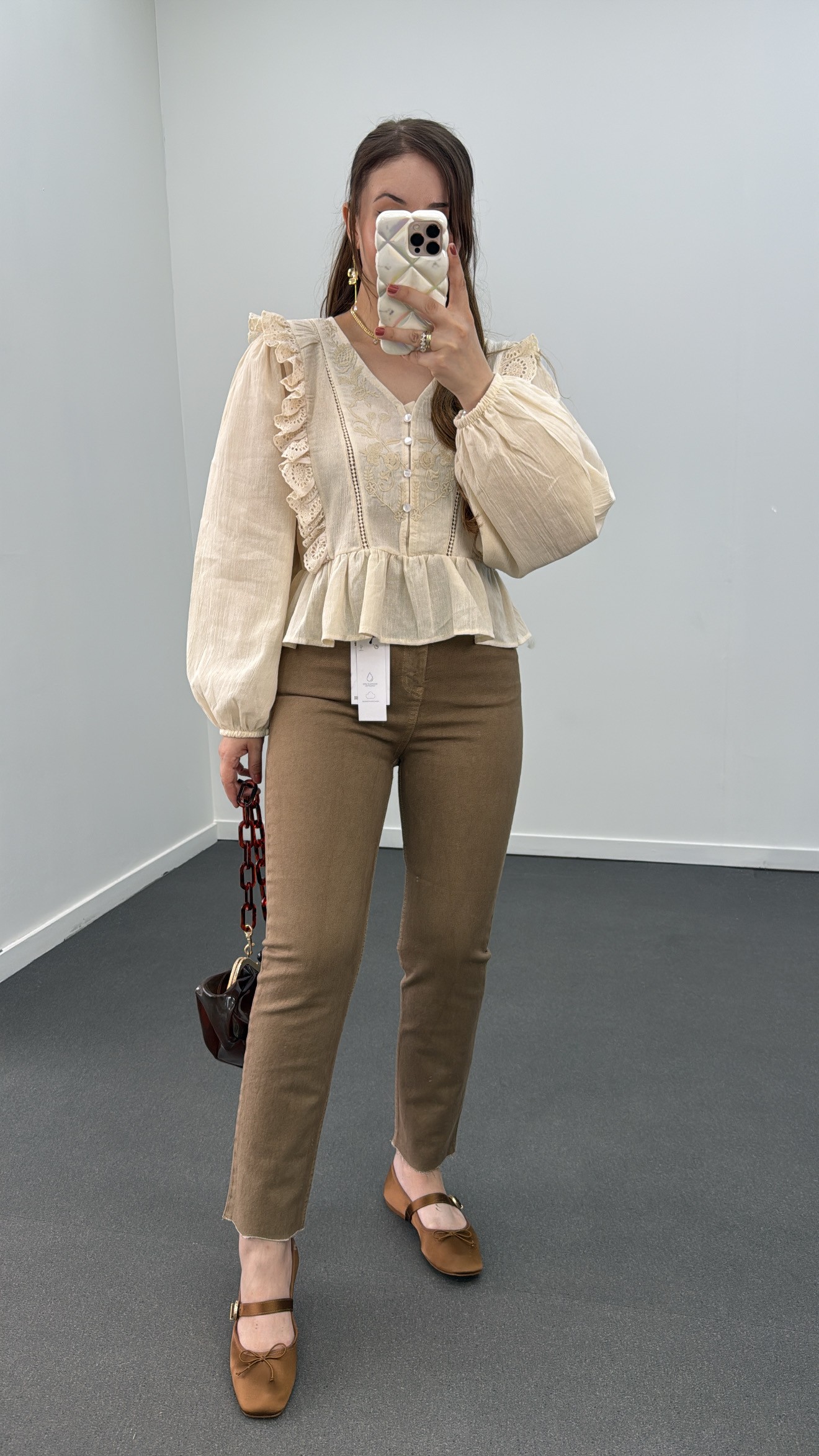 Juliet Açık Kahve Renk Yüksek Bel Slim Fit Jeans