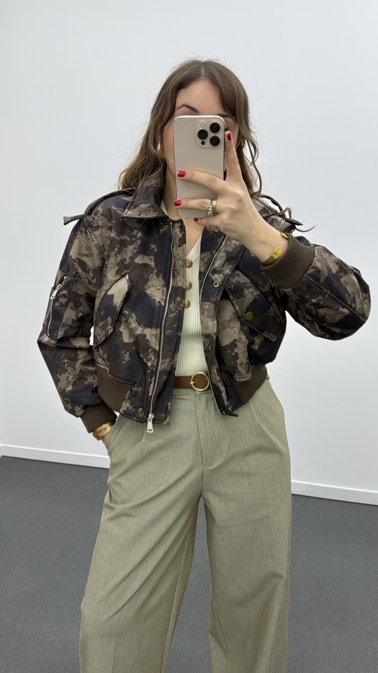 Palton cu model de camuflaj ZR