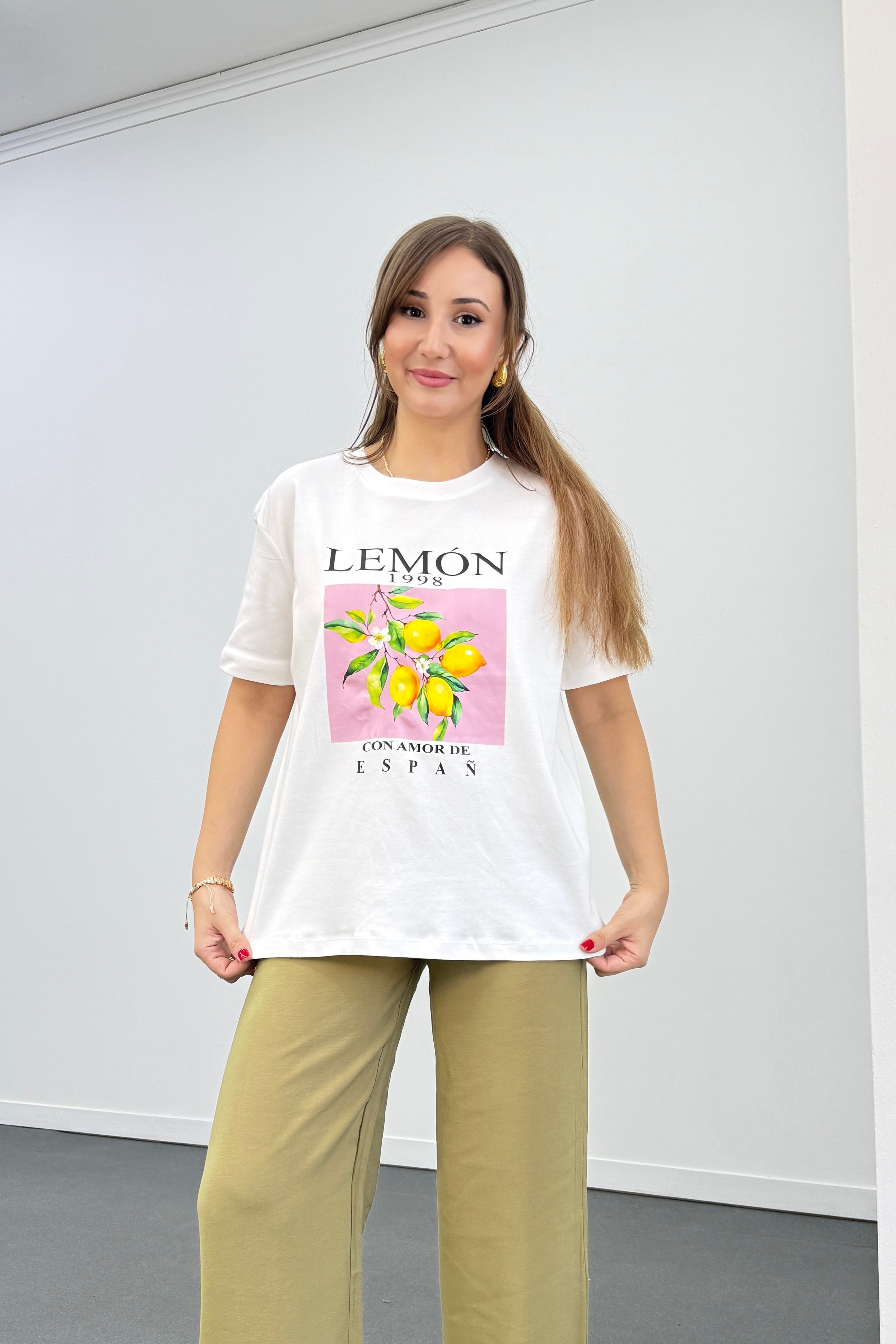 Lemon 1998 Baskılı %100 Pamuk Tshirt