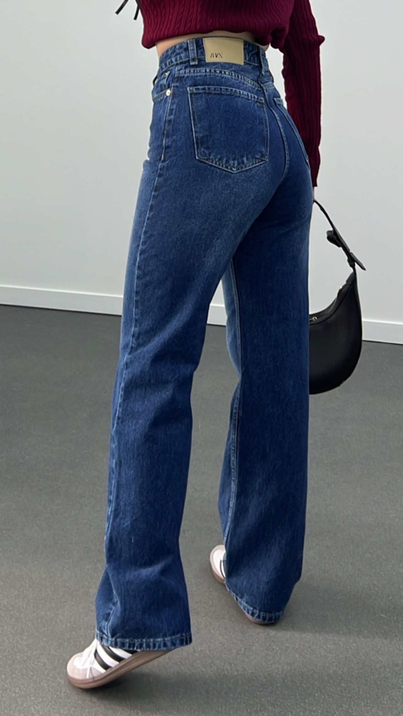 Miami Koyu Renk Süper Yüksek Bel Wide Leg Jeans