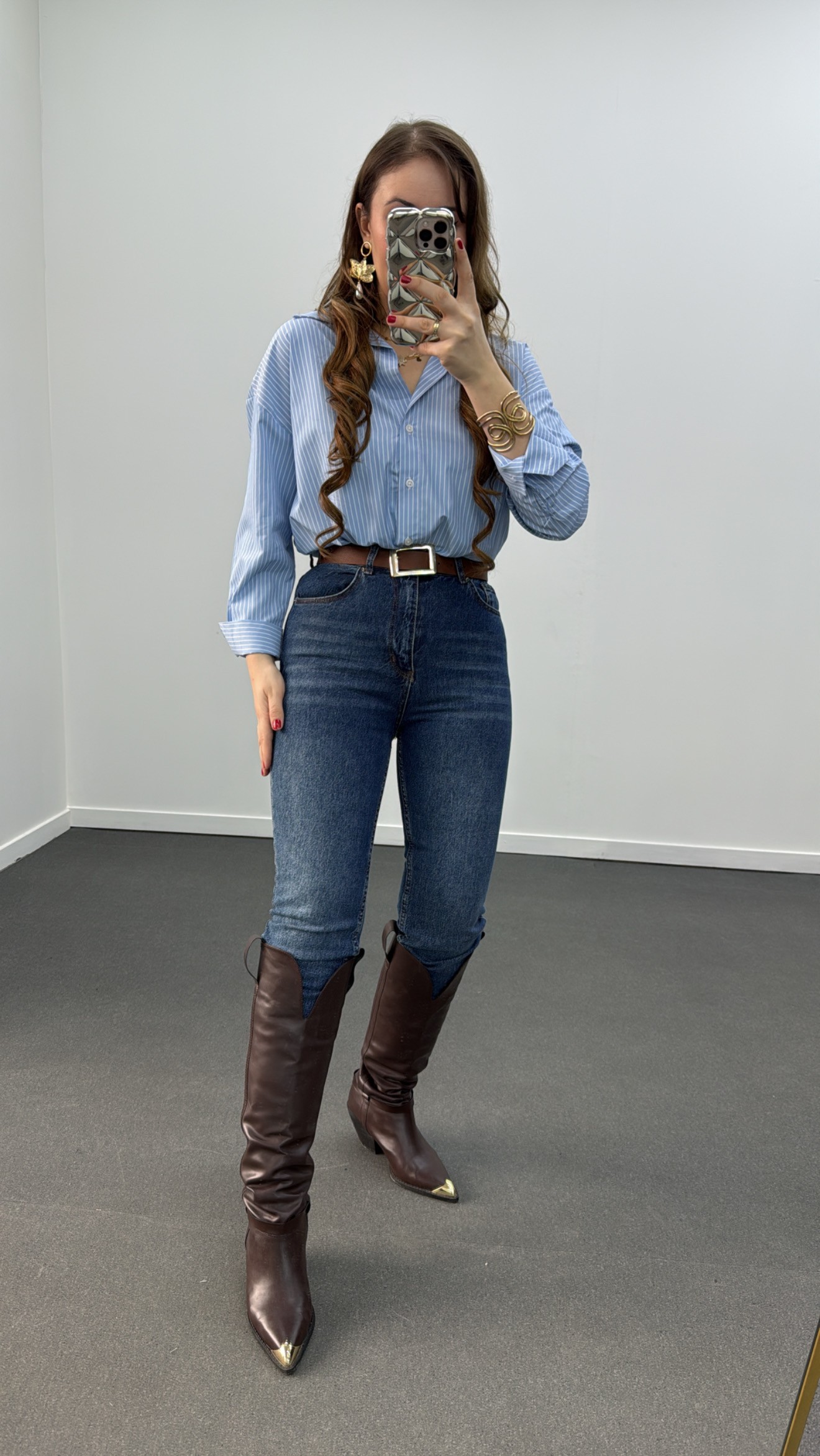 Jean Juliet Tint Wash cu talie înaltă, slim fit