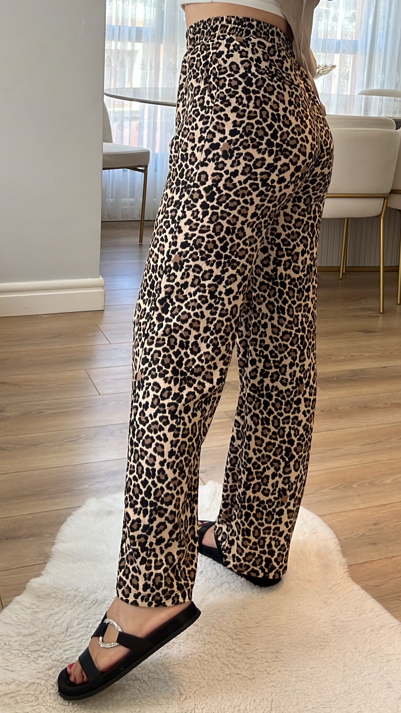 ZR Leopar Desenli Süper Esnek Pantolon
