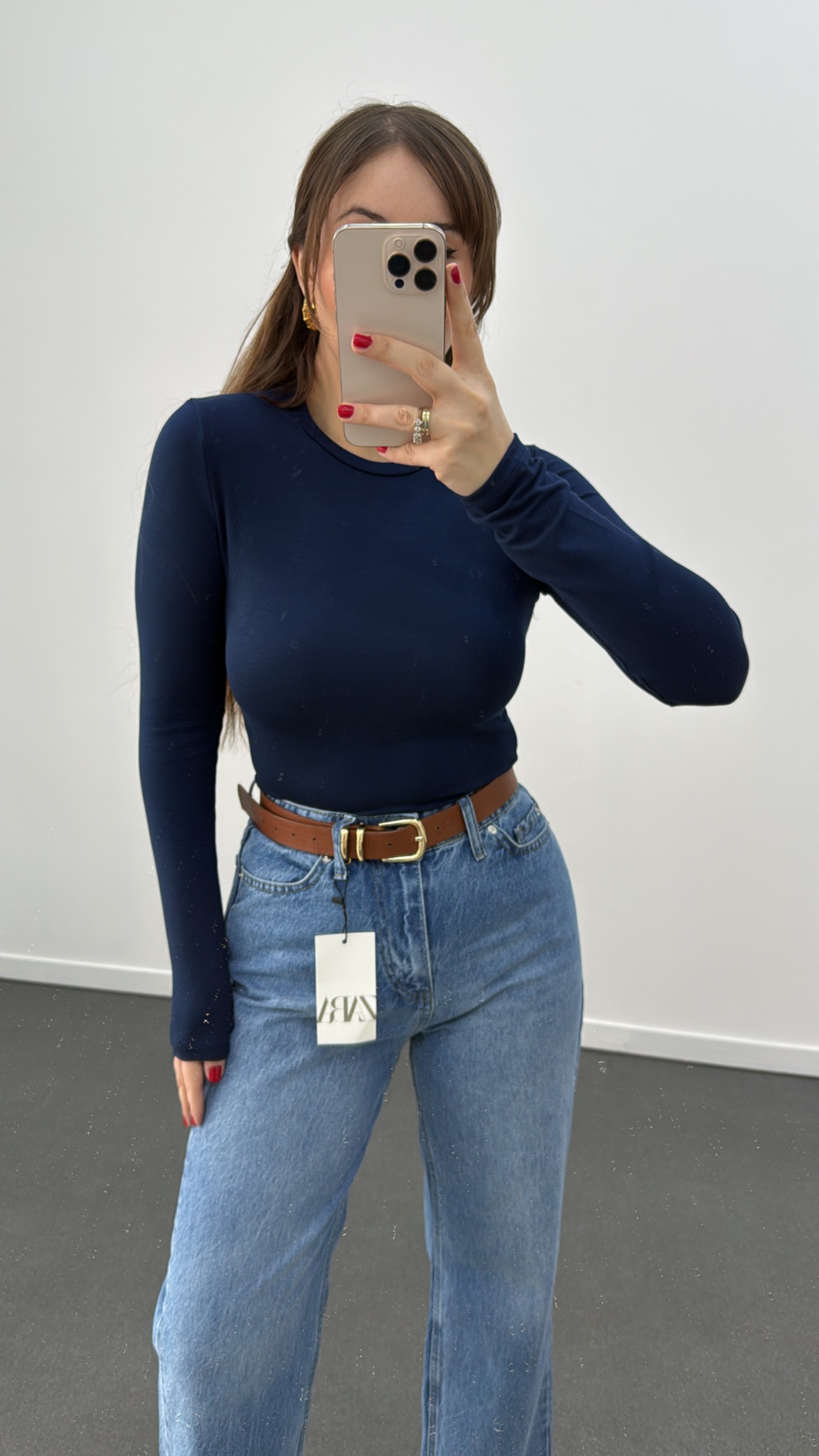 Oysh Lacivert Parmak Geçirmeli Modal Body