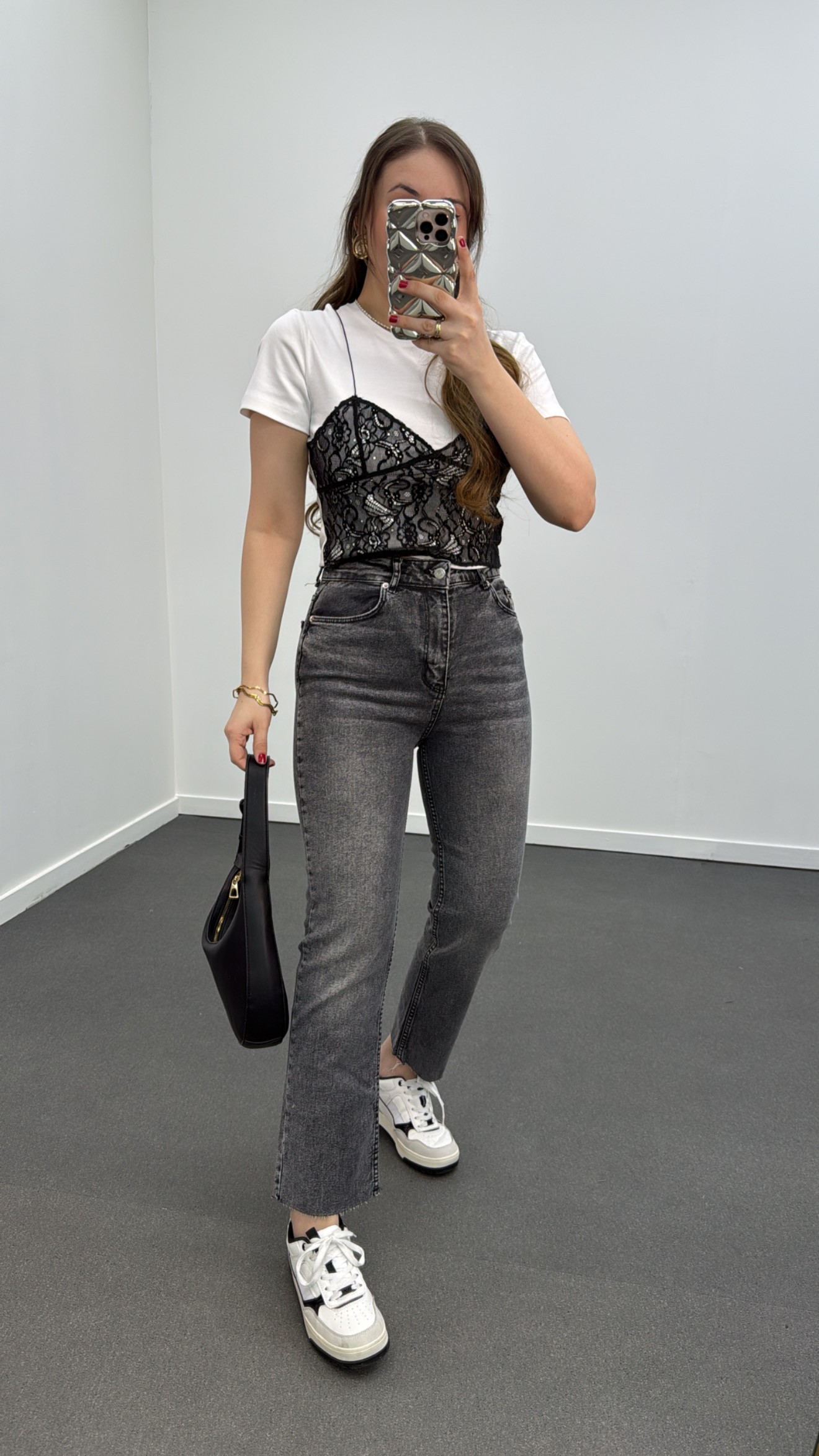 Juliet Koyu Gri Renk Yüksek Bel Slim Fit Jean