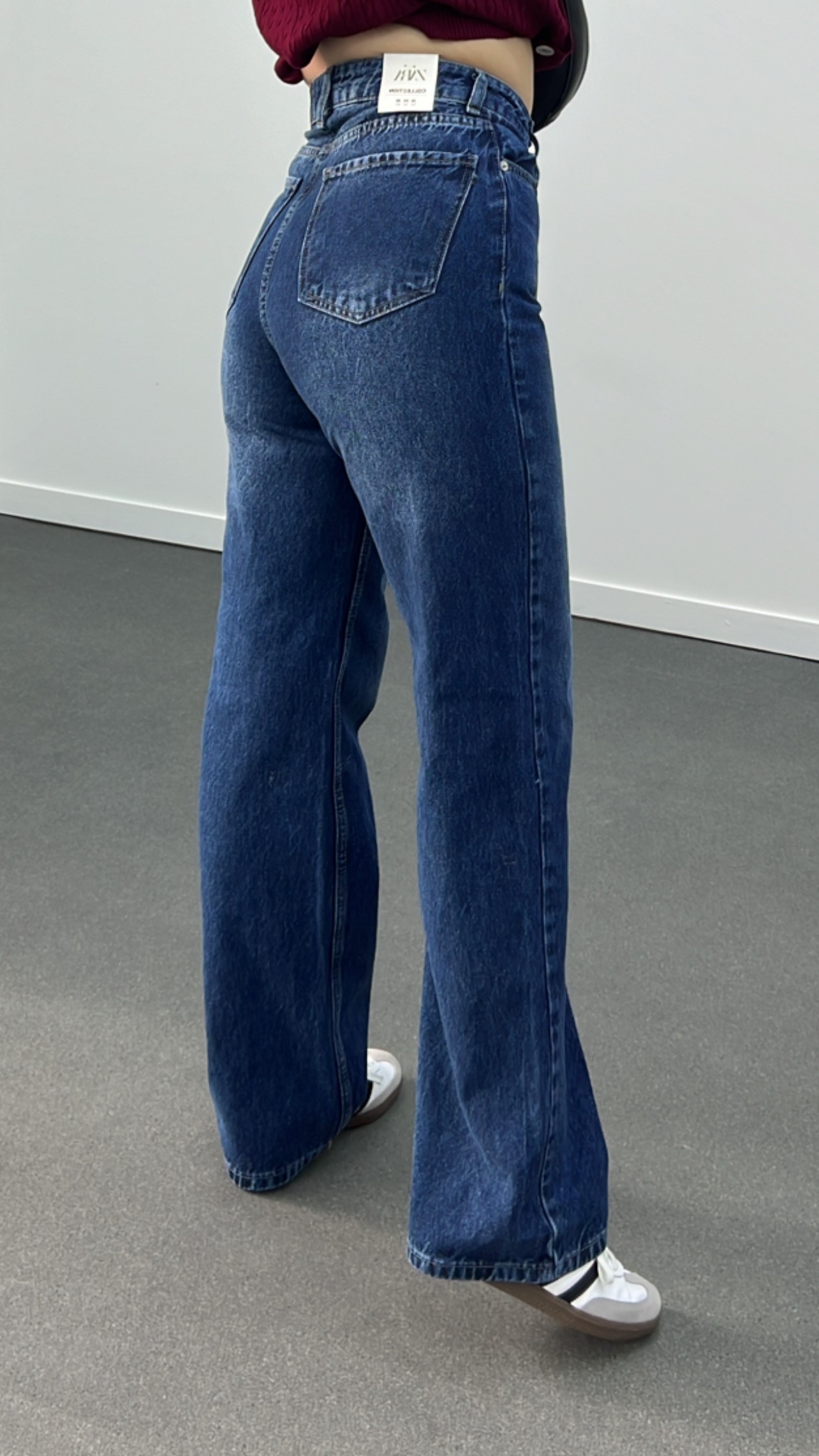 Miami Koyu Renk Süper Yüksek Bel Wide Leg Jeans