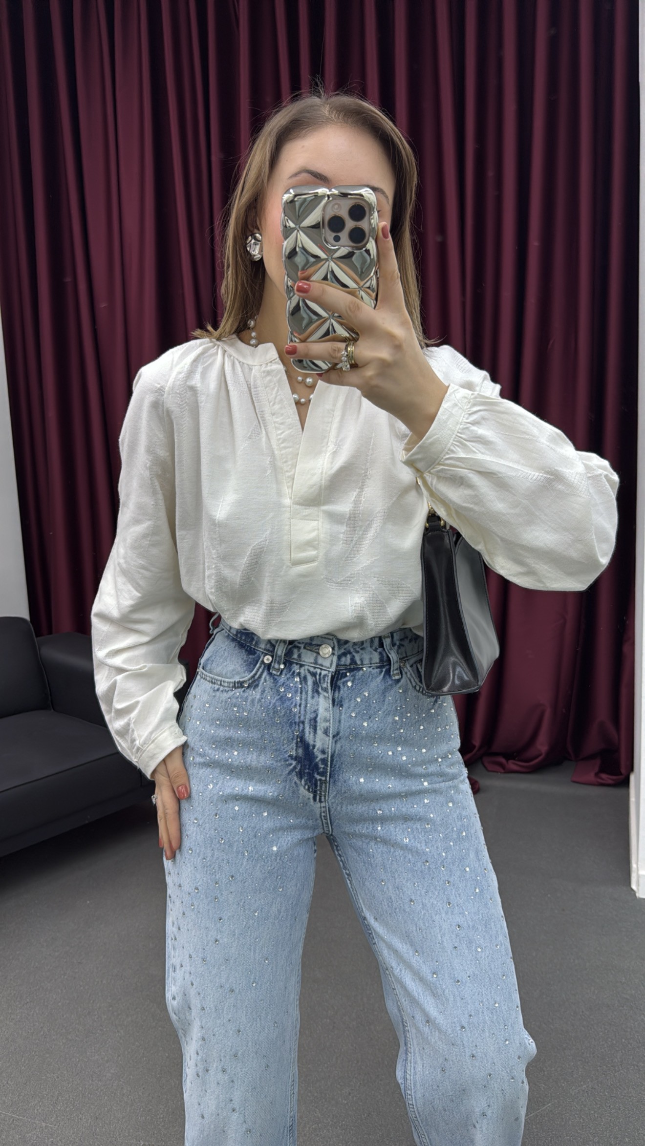 ZR Swarovski Taş Aksesuarlı Premium Jean