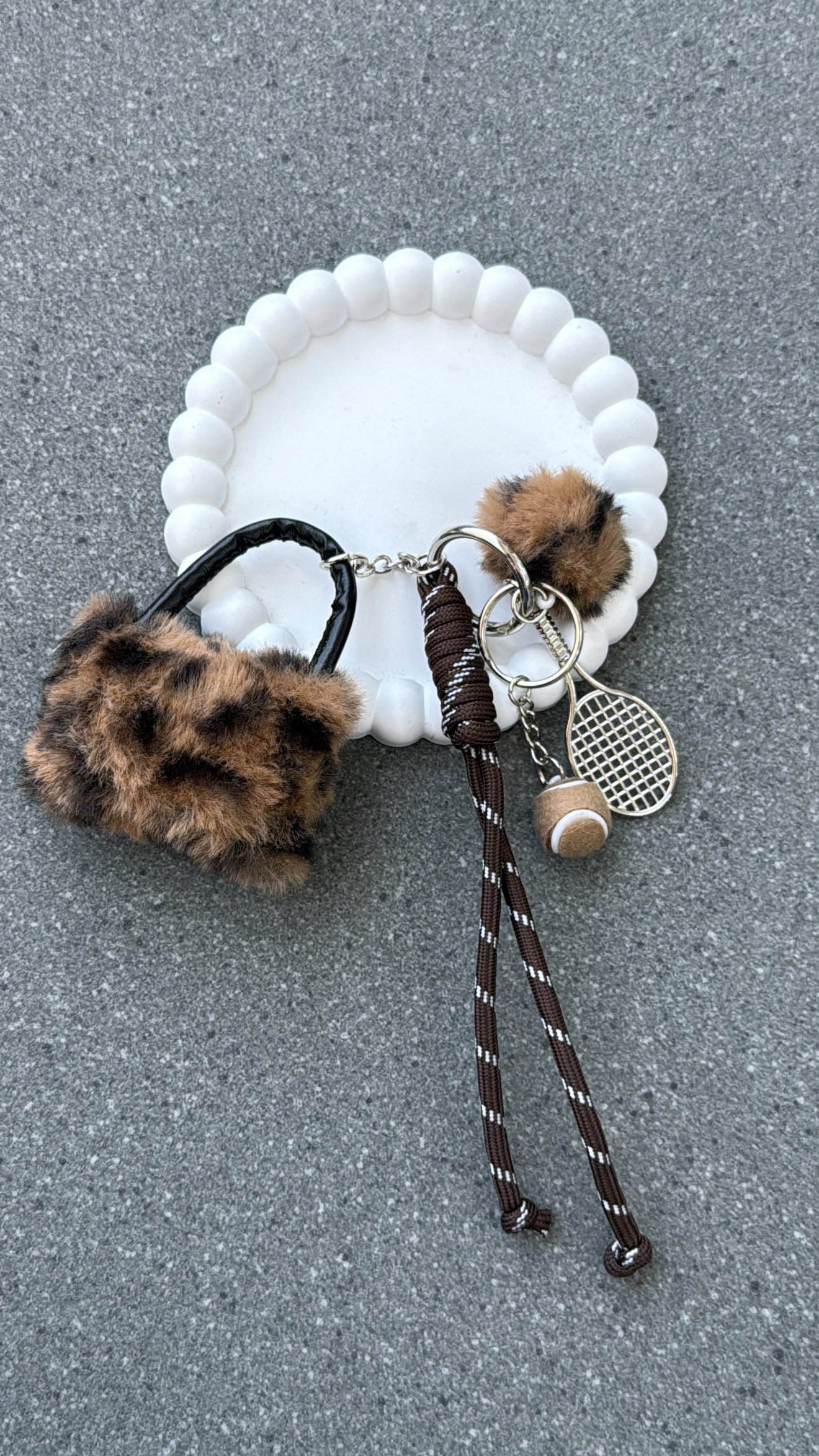 Leopard Bag Racket Çanta Charmı