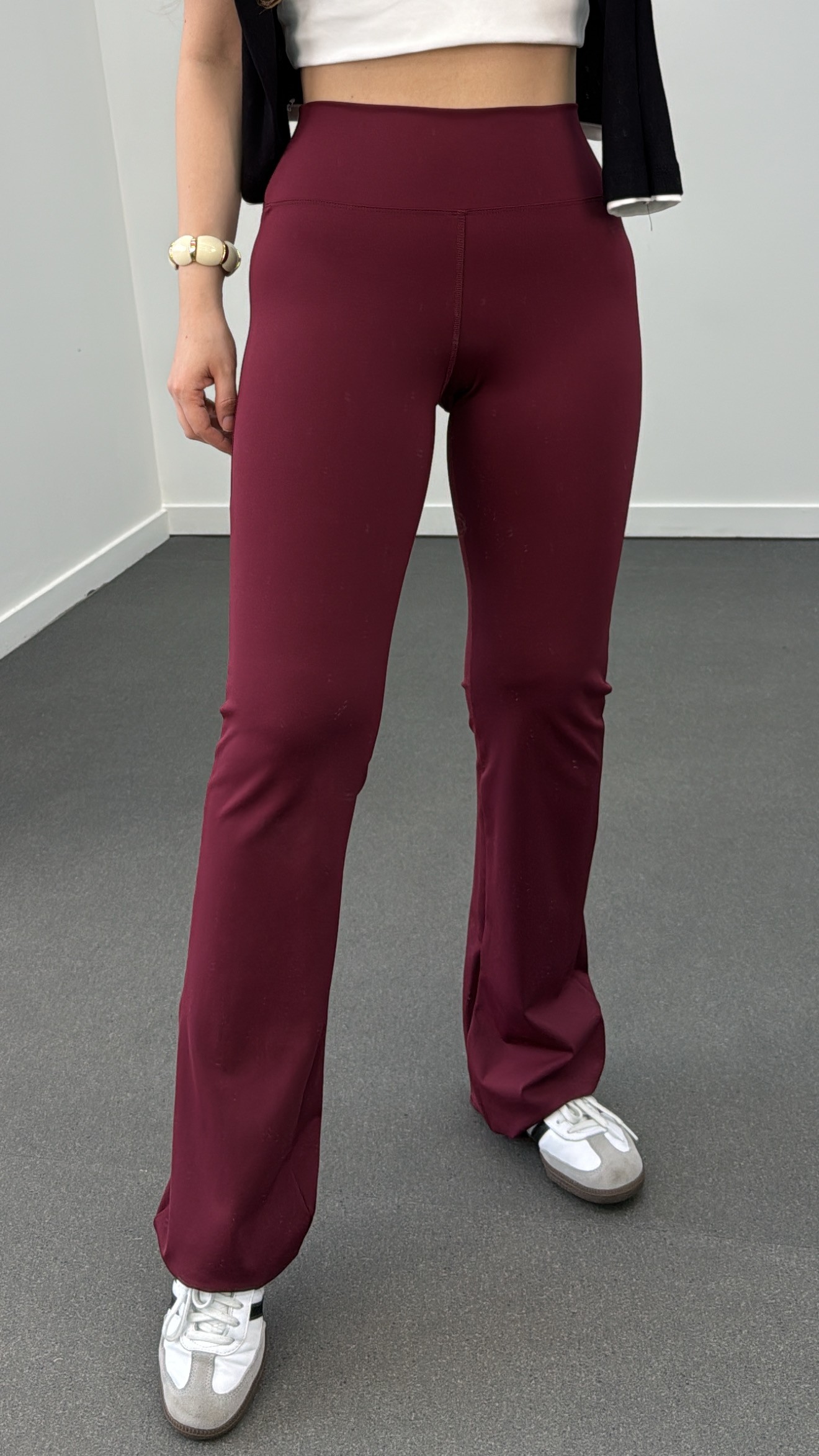 Hola Collanți spanioli super confortabili cu talie super înaltă Burgundy